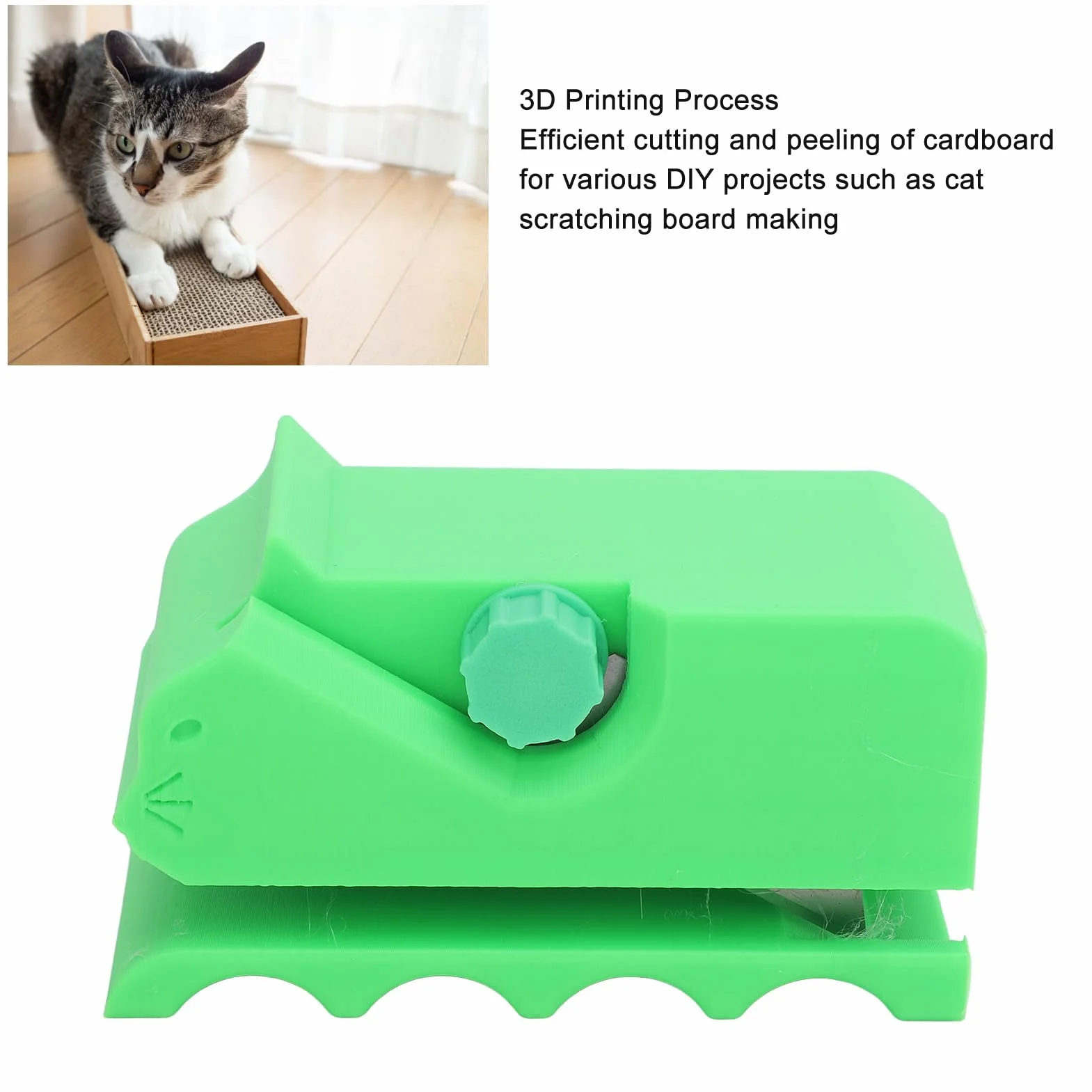 Kartonowy Noża do Zarysowania Kotów, DIY Kartonowy Pudełko do Regulowanej Kartonowej Paski Noża na Narzędzie do Cięcia Tablicy Zarysowania Kota (czerwony) (GREEN)