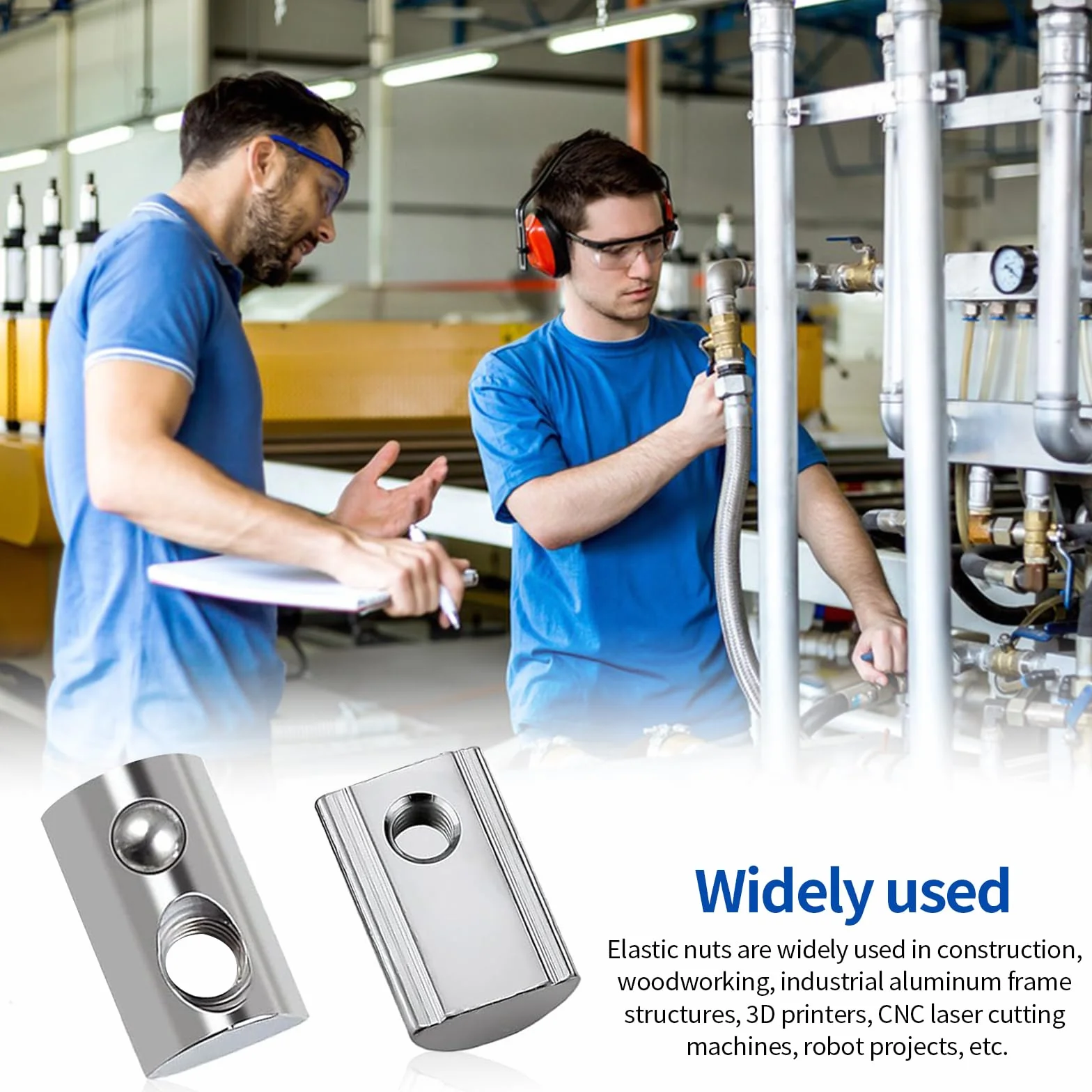 Zestaw kamieni do rowków M6 ze stali węglowej do profilu aluminiowego 30x30