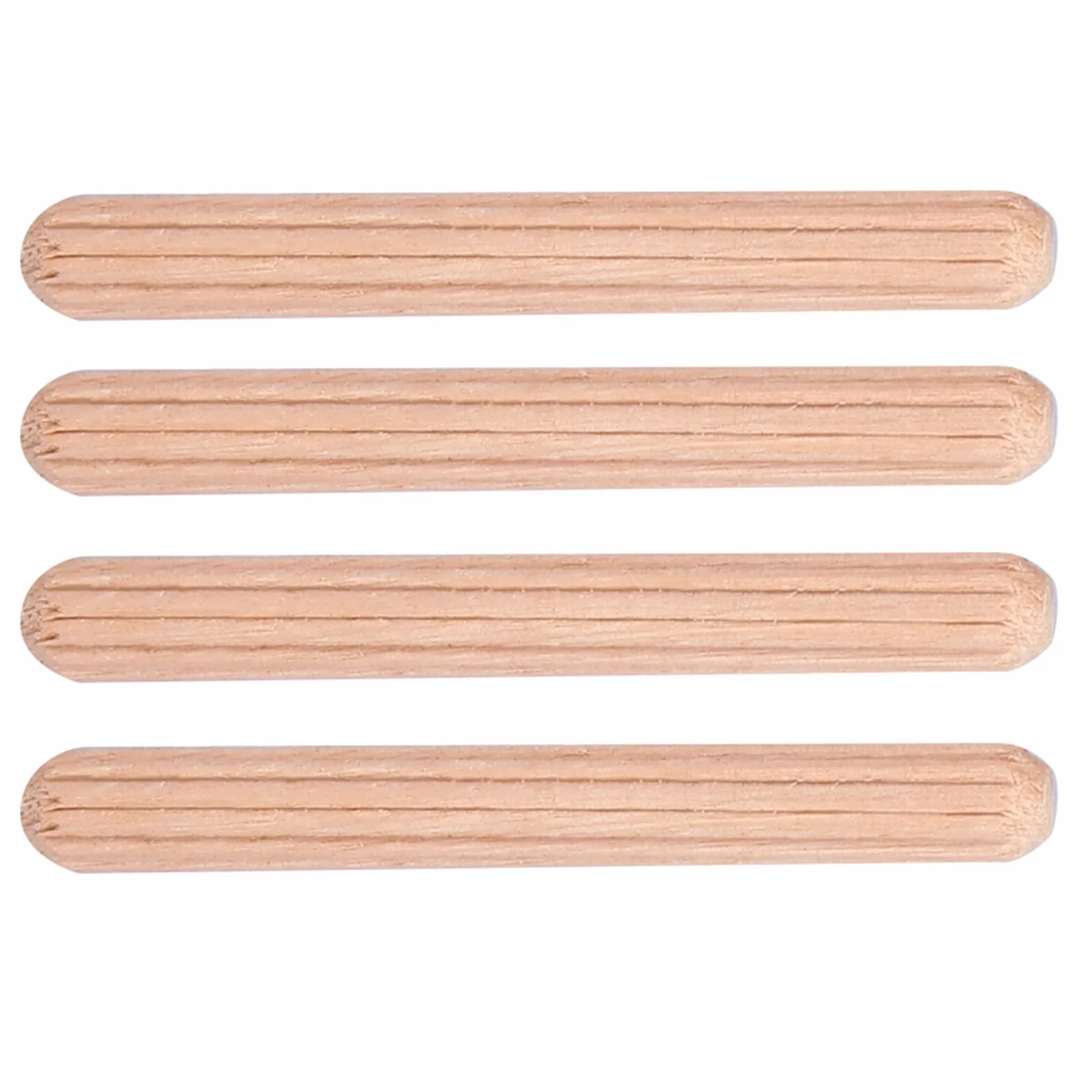 Drewniane kołki M6 × 50 mm Zestaw 50 szt. Okrągły ząbkowany wkręt z twardego drewna