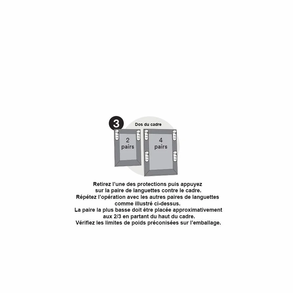 Command 17201BLK paski montażowe do obrazów 5,4 kg 4 zestawy czarne