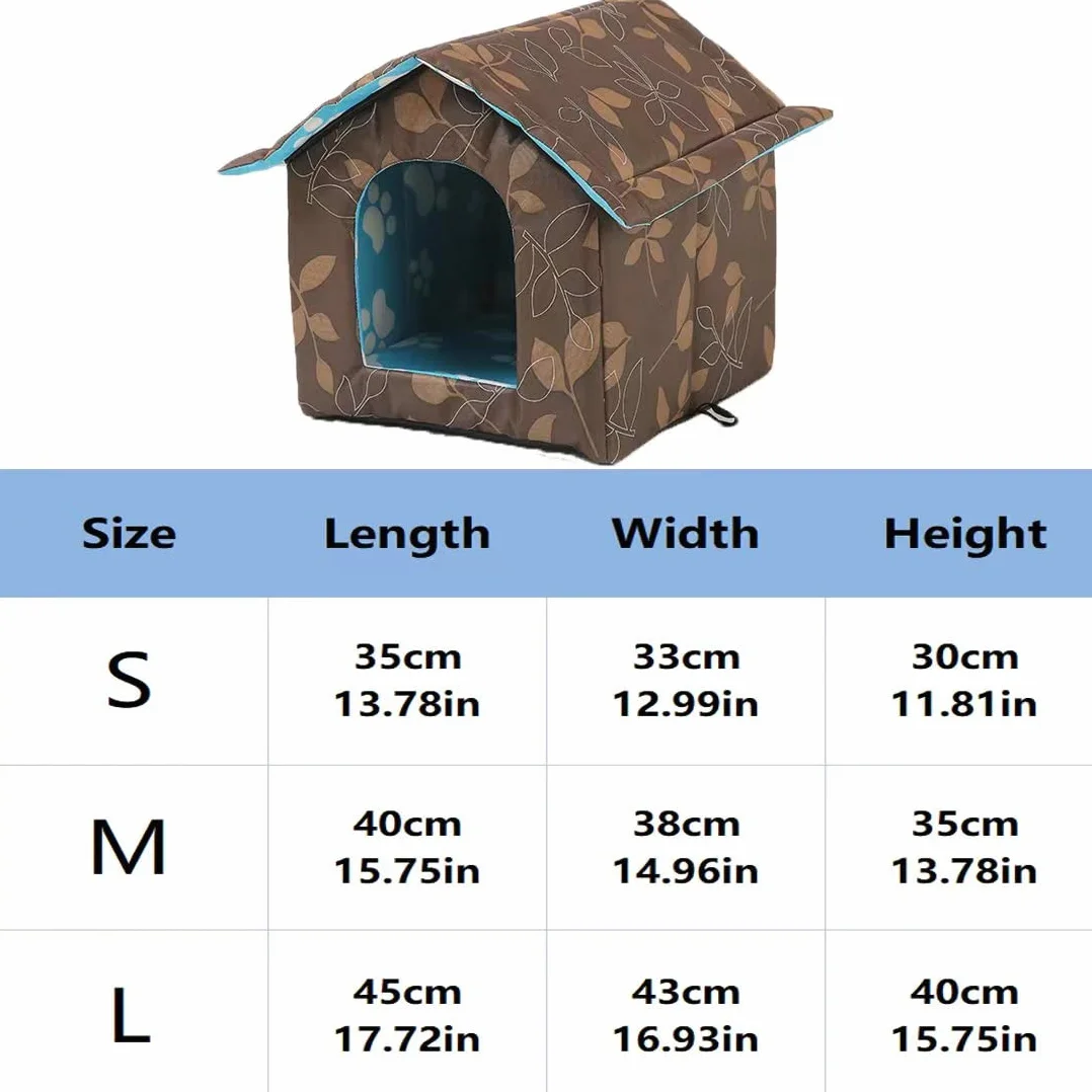 Składany domek dla kota wodoodporny z wyjmowaną poduszką