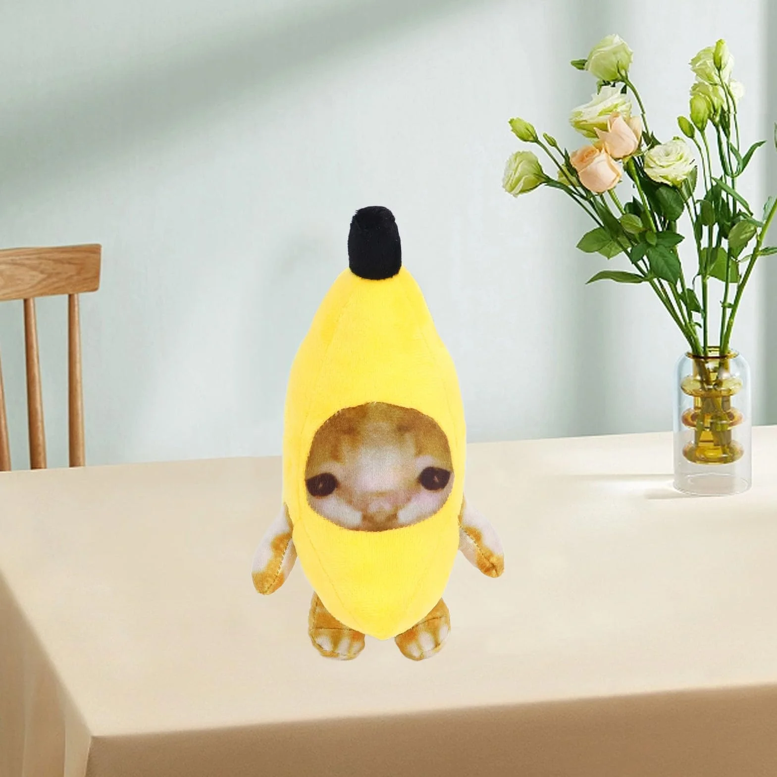 Pongnas Kot Bananowy Pluszowy Zabawka 30cm Wystrój Domu