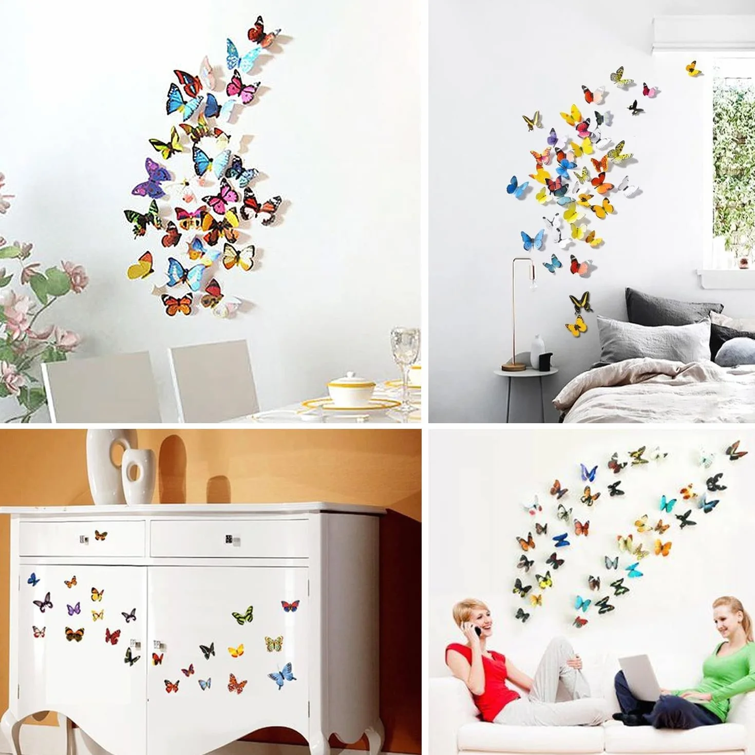99 sztuk naklejek 3D motyle dekoracja ścienna DIY do pokoju niemowlęcego
