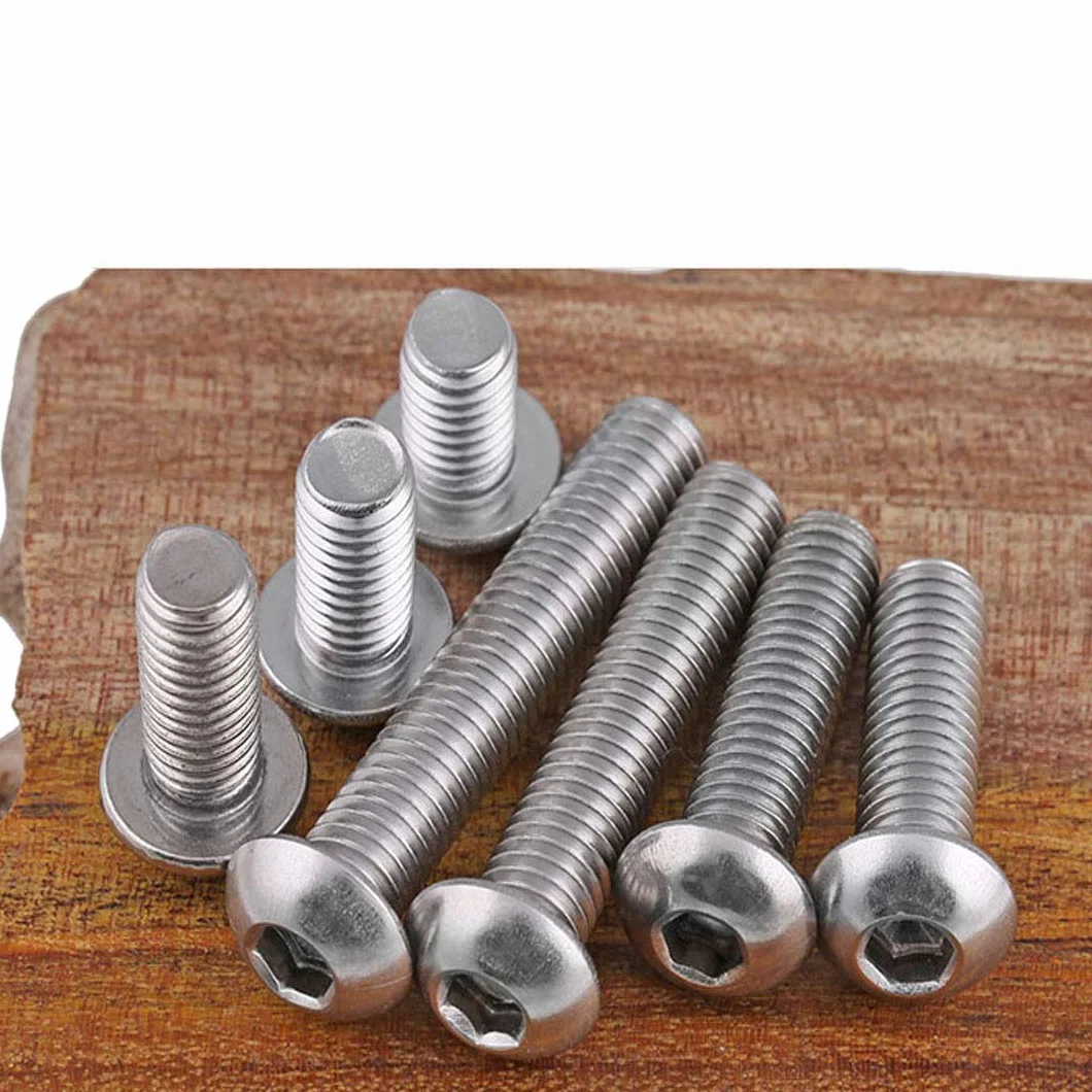 Śruby z łbem kulistym Śruby z gniazdem sześciokątnym ze stali nierdzewnej Śruby z łbem kulistym, M2.5 * 4mm,100 pcs