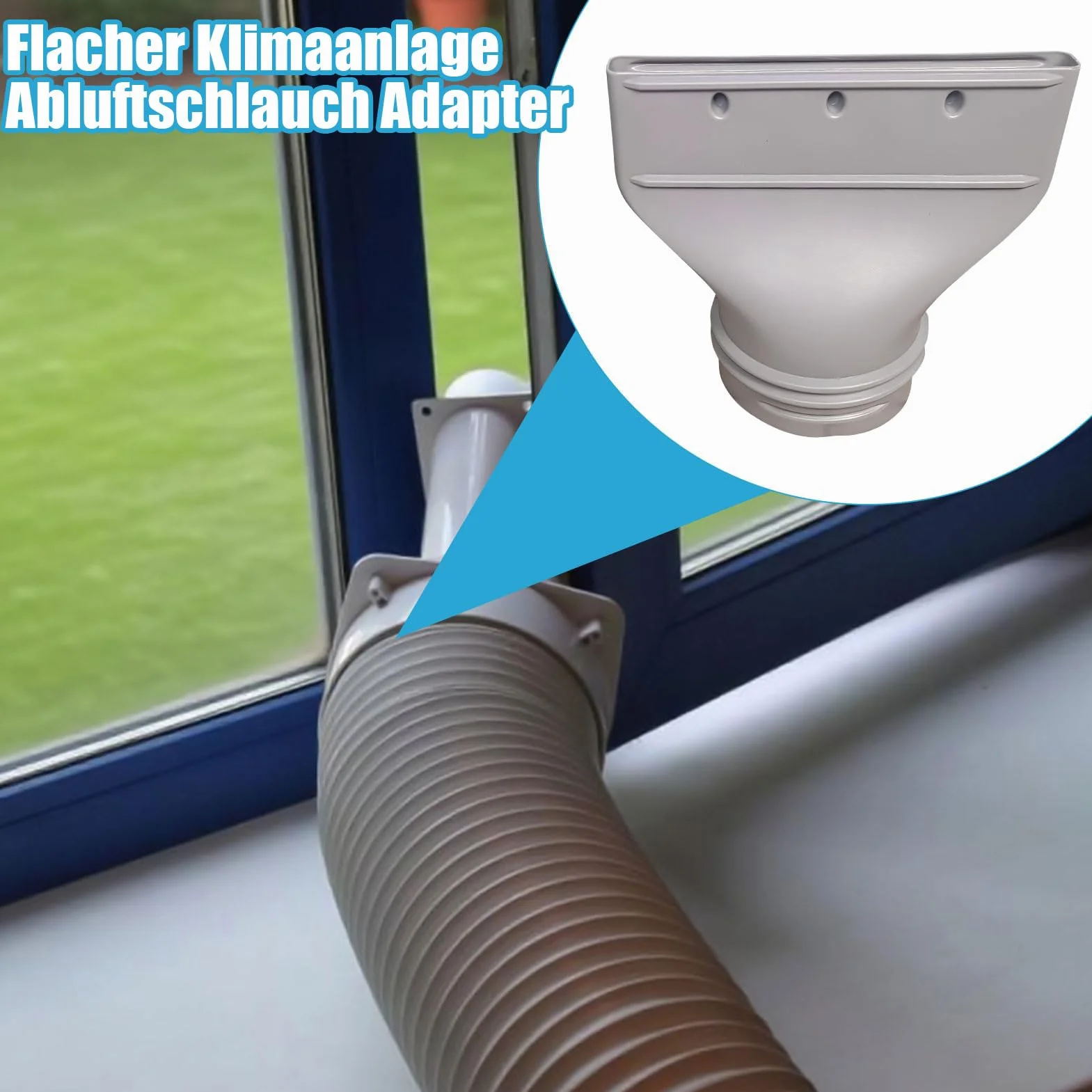 Płaski adapter węża wydechowego klimatyzacji 13 cm 15 cm