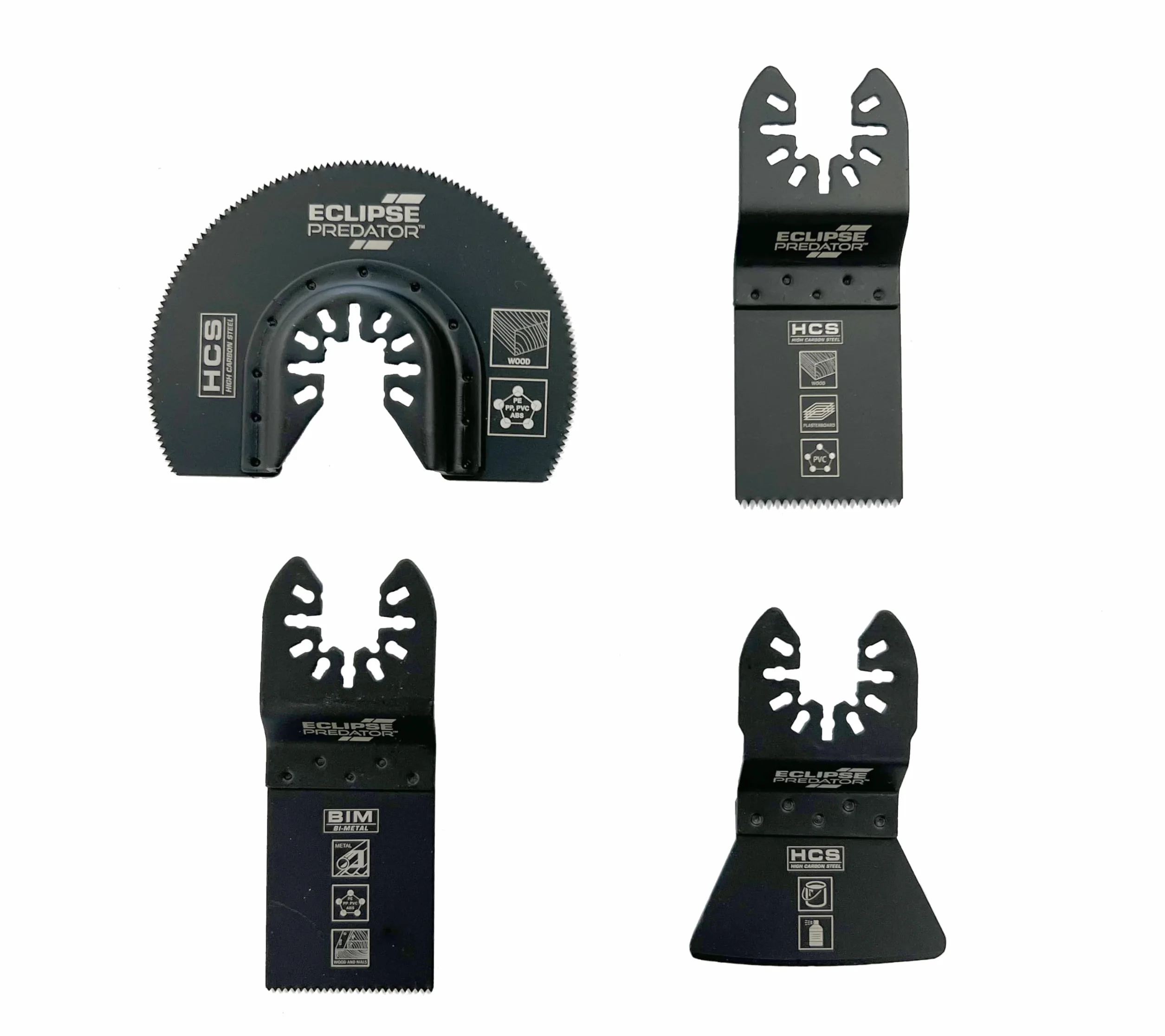 ECLIPSE Professional Tools Ec-M1102Set 4-Częściowy Zestaw Ostrzy Oscylacyjnych z Bimetalowym Ostrzem 34 mm