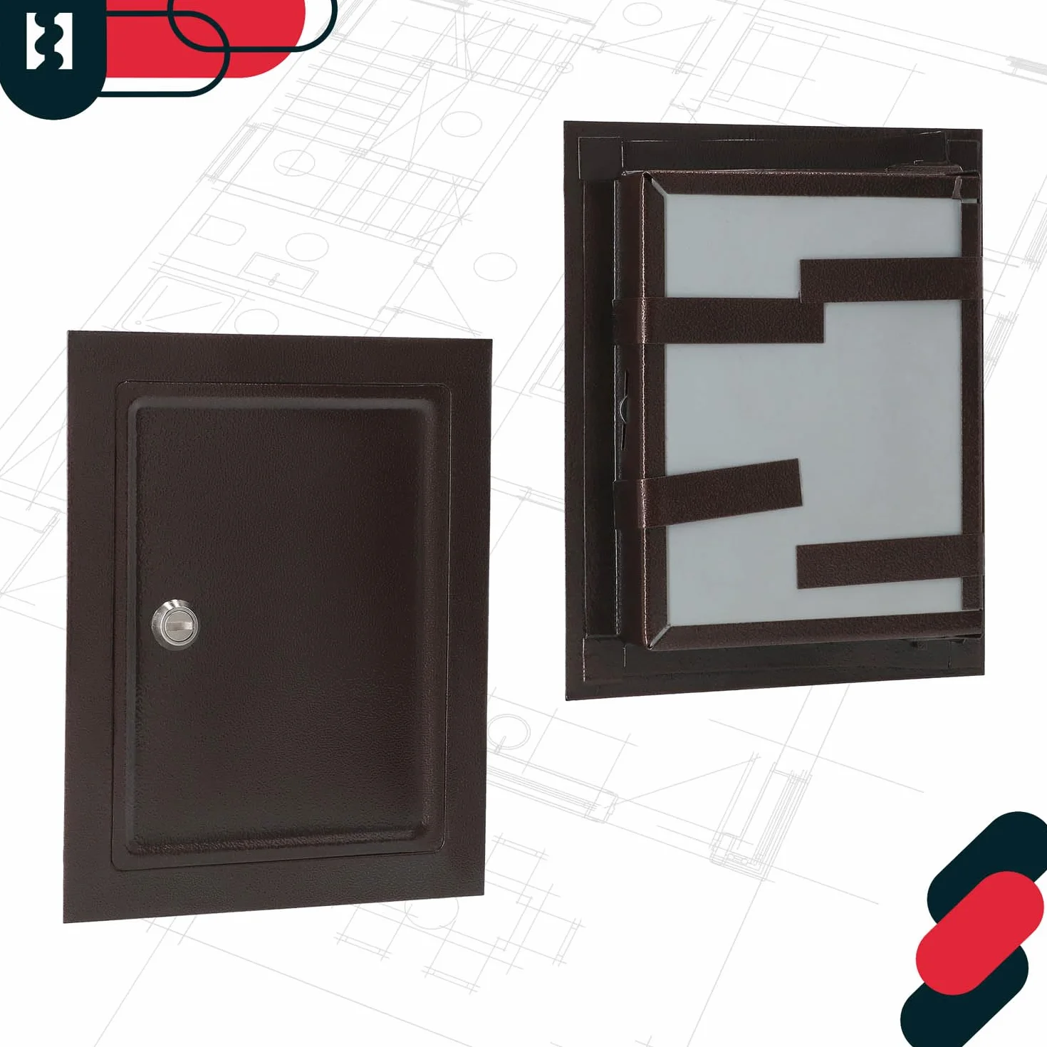 KOTARBAU Drzwi kominkowe 155 x 205 mm miedziane antyczne z osłoną termiczną