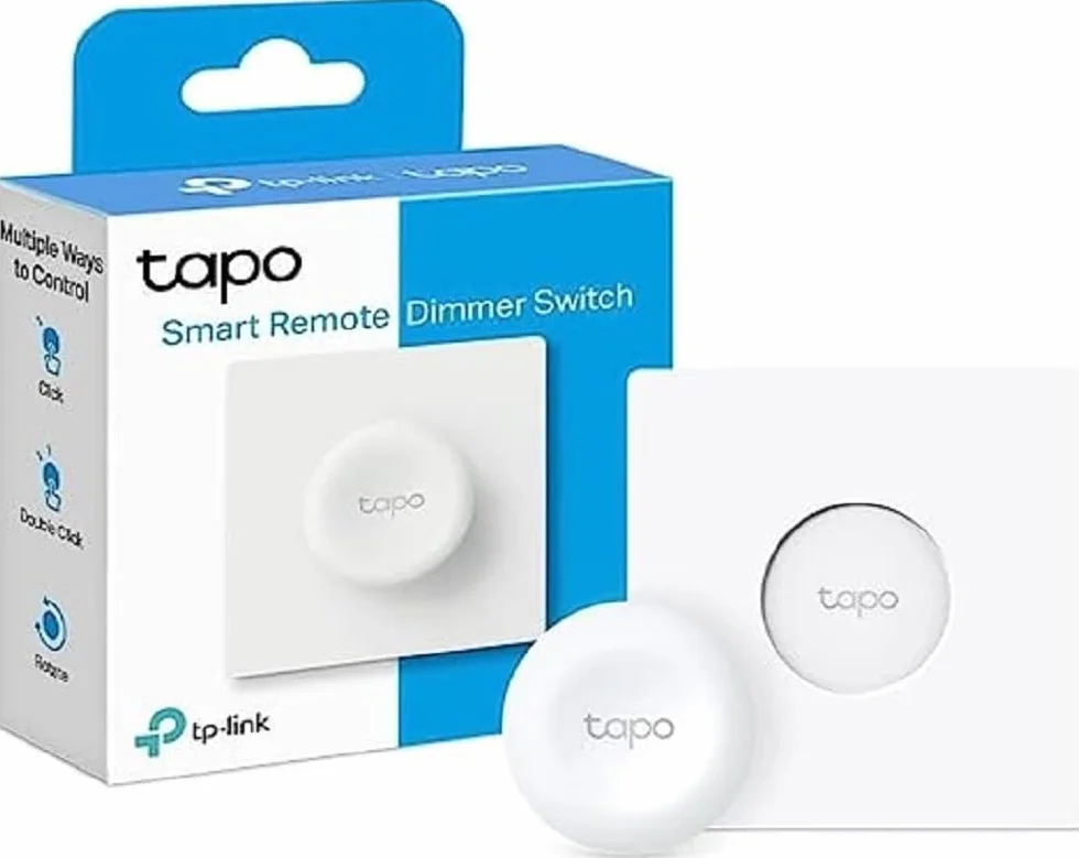TP-Link Tapo S200D | Inteligentny bezprzewodowy ściemniacz | Regulacja jasności światła | Instalacja bezprzewodowa | Bateria do 5 lat | Wymaga huba Tapo H100