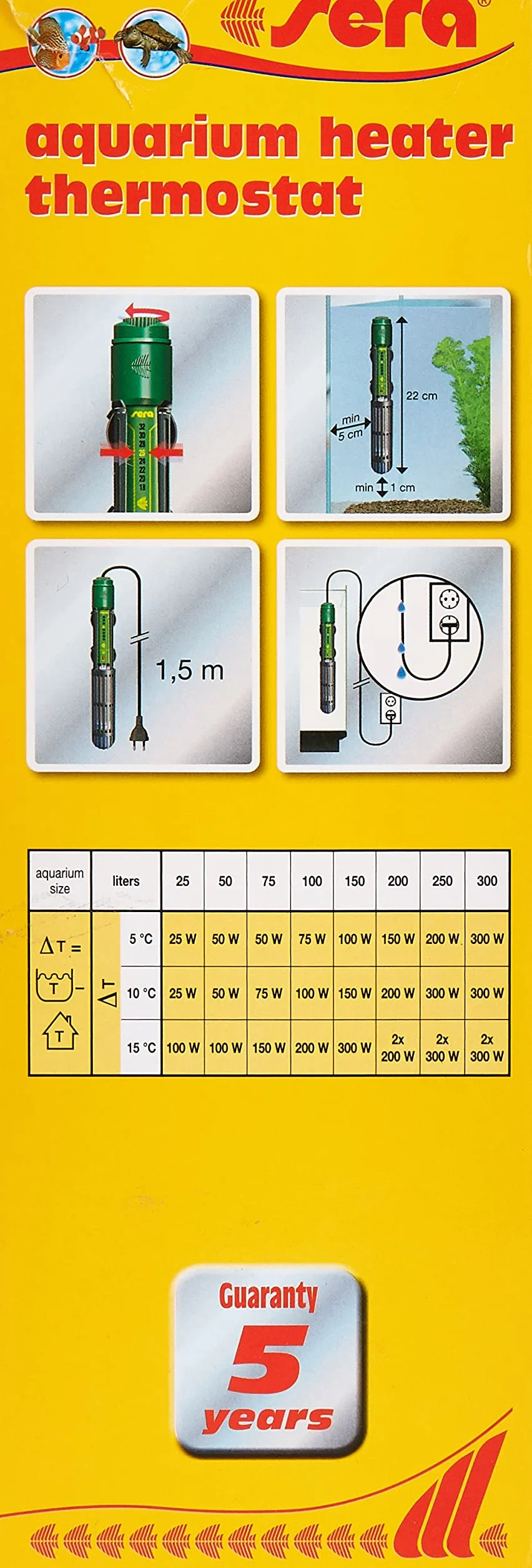sera Regulator ogrzewania akwariowego 25 W