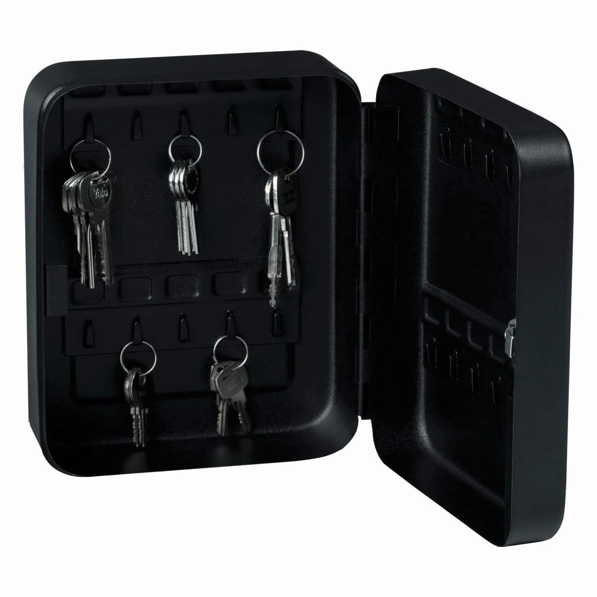 Yale YKB/200/CB2 Skrzynka na klucze z zamkiem szyfrowym 20 haków 20x16x8 cm Czarna