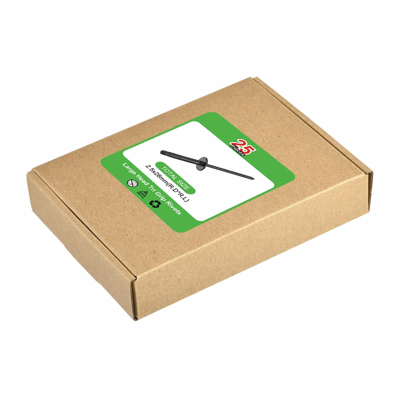 QUARKZMAN 25 szt. nity aluminiowe z dużymi łbami 5/32" x 3/4", duże nity do samodzielnego montażu blachy, naprawy mebli, łodzi morskich (czarne)