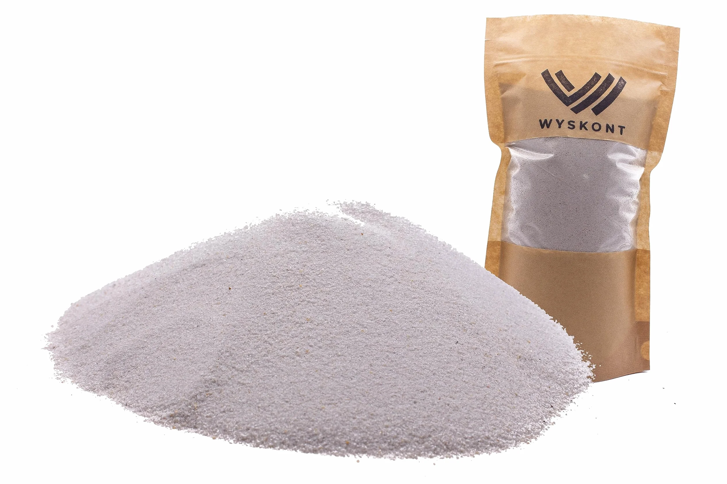 Piasek kwarcowy do akwarium 1 kg - Naturalne podłoże i dekoracja do zbiornika rybnego - Odpowiedni dla biotypów Malawi i Tanganika - Bezpieczny dla żywych organizmów - Białe ziarno 0,2-0,5 mm