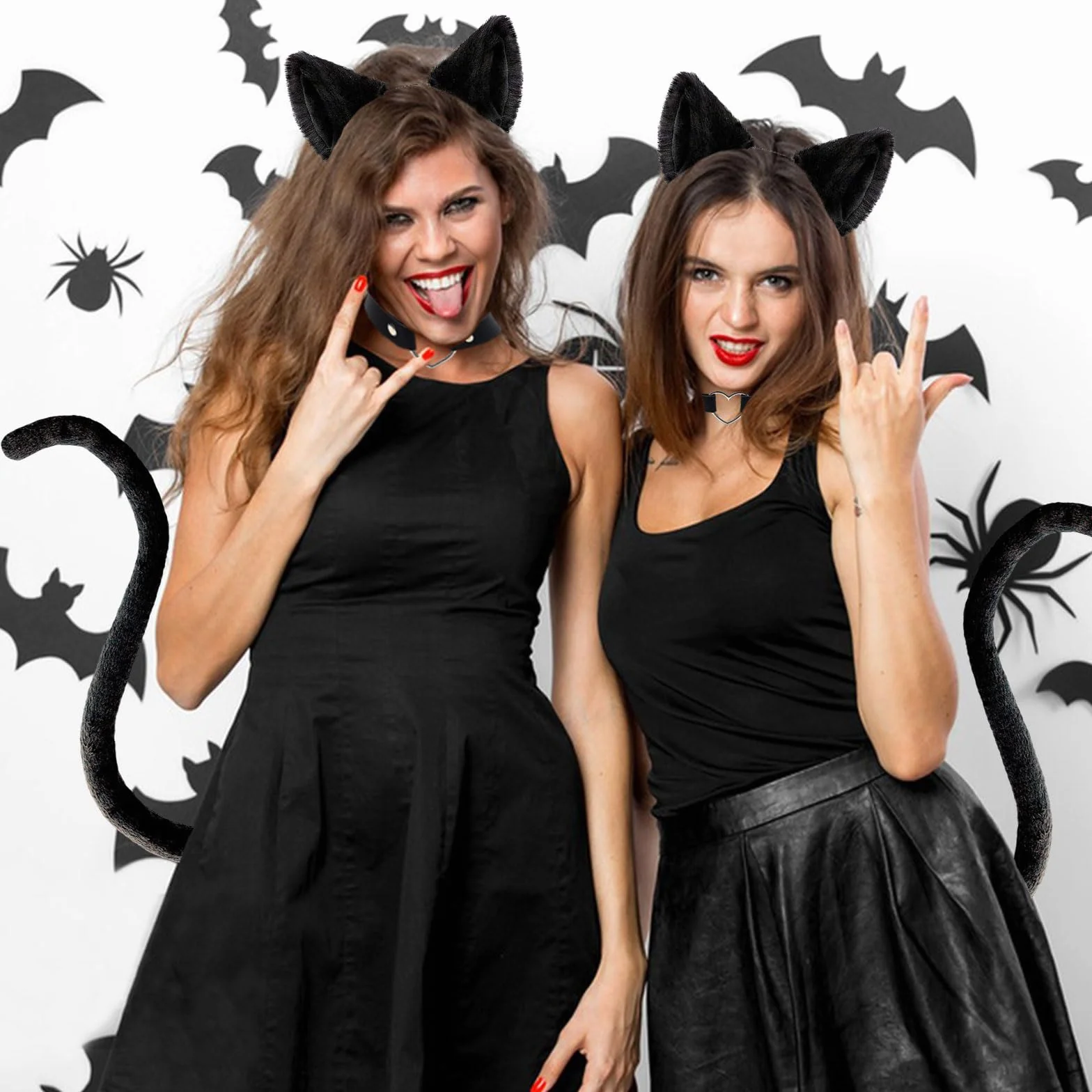 3-częściowy zestaw do przebrania na Halloween, dla kobiet, akcesoria do kostiumu kota, dla kobiet, na cosplay, karnawał, Halloween