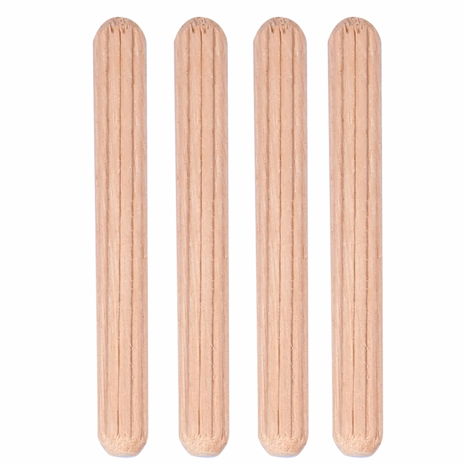 Drewniane kołki M6 × 50 mm Zestaw 50 szt. Okrągły ząbkowany wkręt z twardego drewna