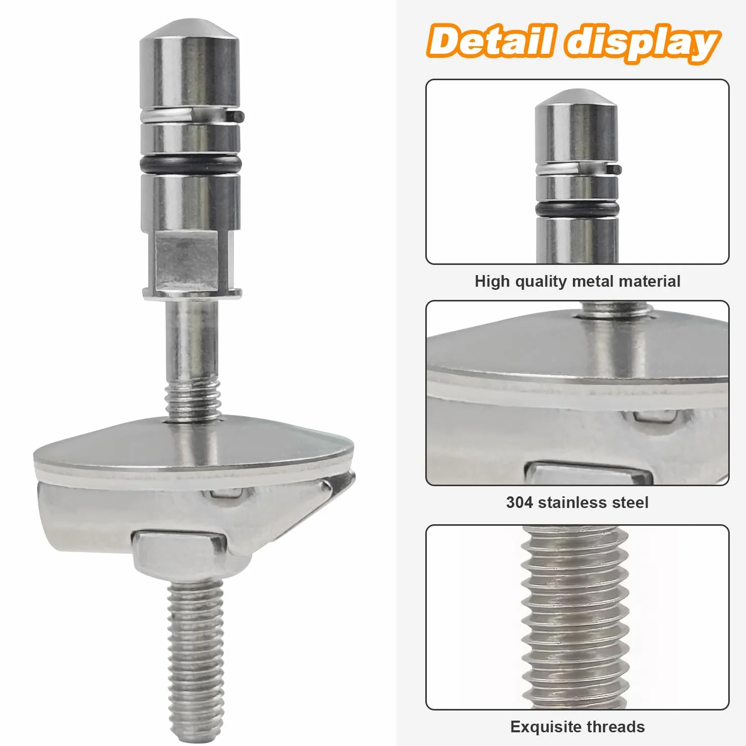 Zawiasy deski sedesowej M6 x 71 mm stal nierdzewna Haro Luvett srebrny