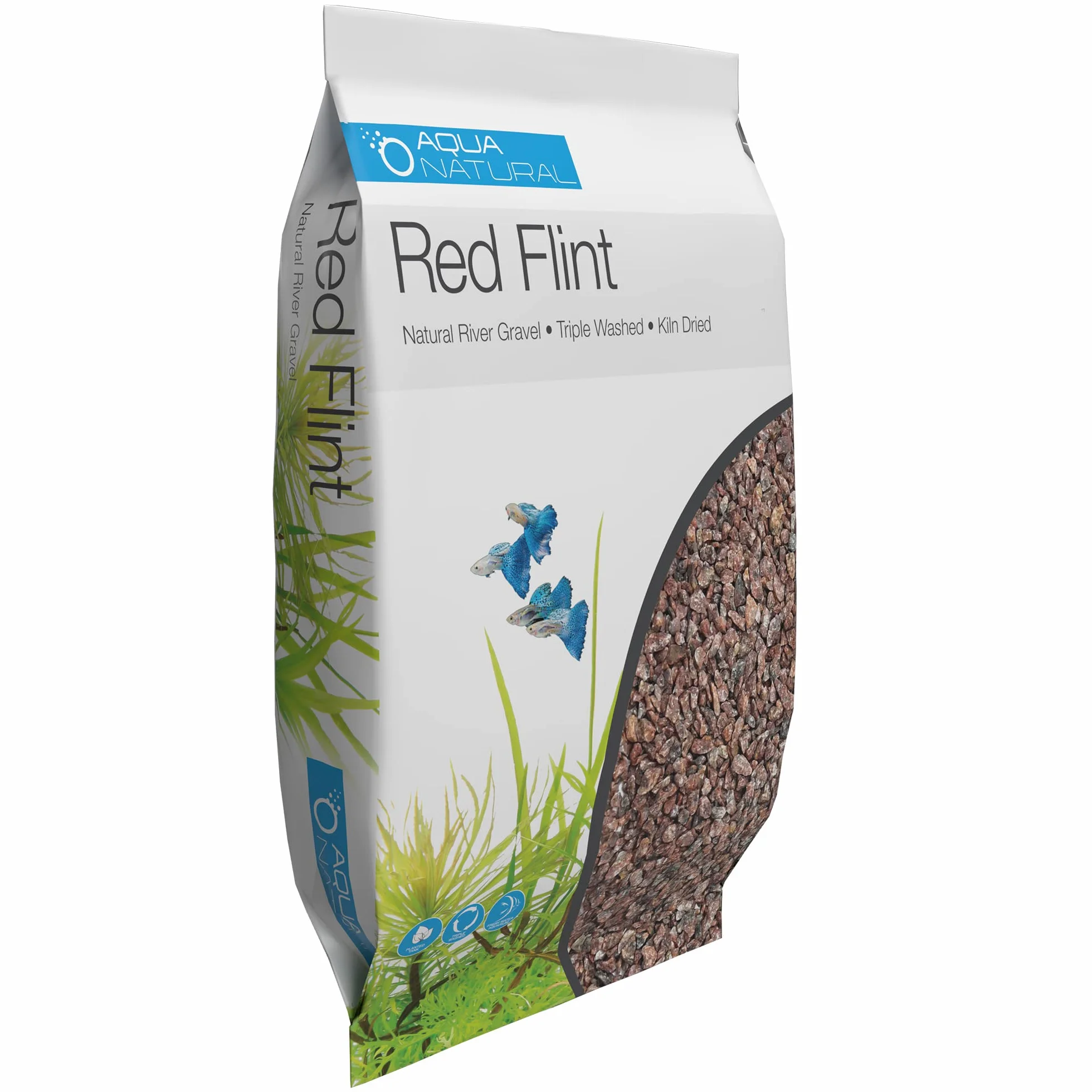 Aqua Natural Czerwony krzemień 9 kg podłoże żwirowe do aquascapingu, akwariów, wiwariów i terrariów 4-6 mm