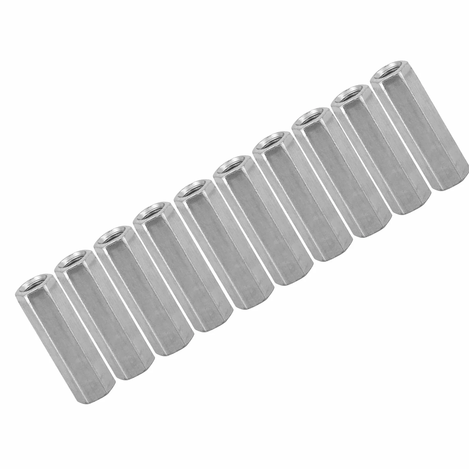 Nakrętki Sześciokątne M8 Ocynkowane Stal Węglowa Gwint Wewnętrzny 10 Sztuk M8x40 12mm