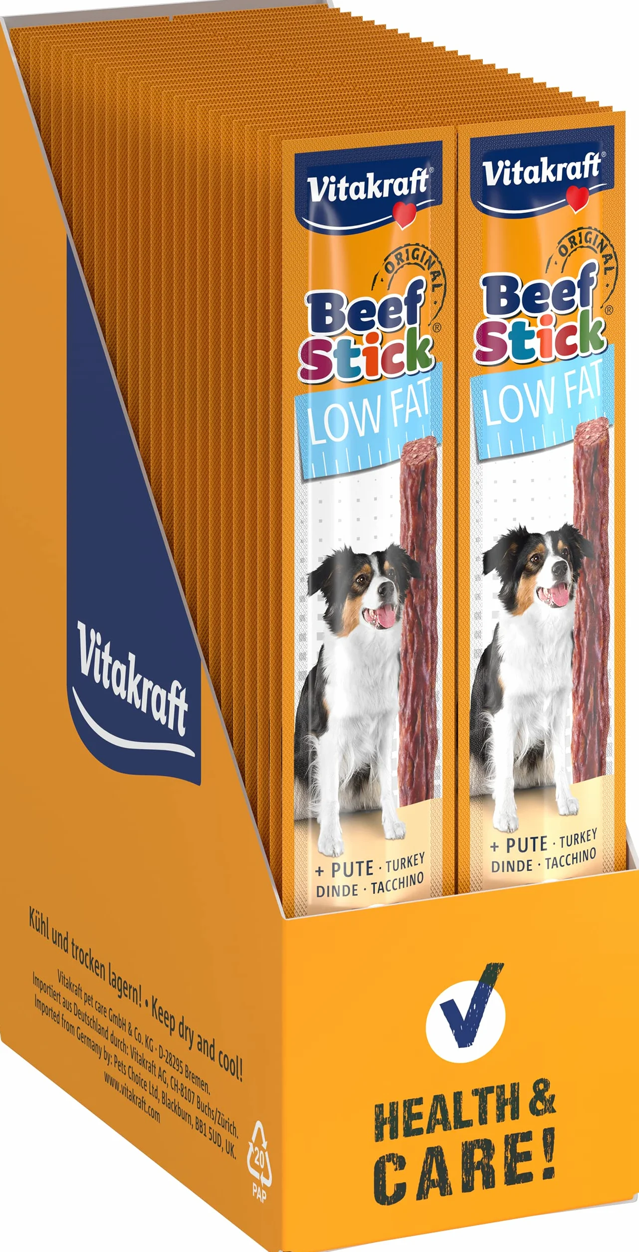 Vitakraft Beef Stick Low Fat Quadros Przysmak dla Psa, 12 gram