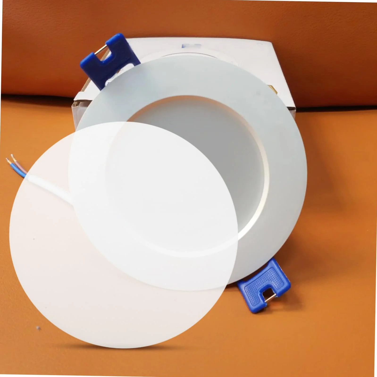 jojofuny 6kawałki Pokrywa Dyfuzora Światła Led Okrągłe Płytki Do Lamp Downlight Oślepiające Rozpraszające Światło Doskonała Transmisja Światła Kompatybilne z Różnymi Typami