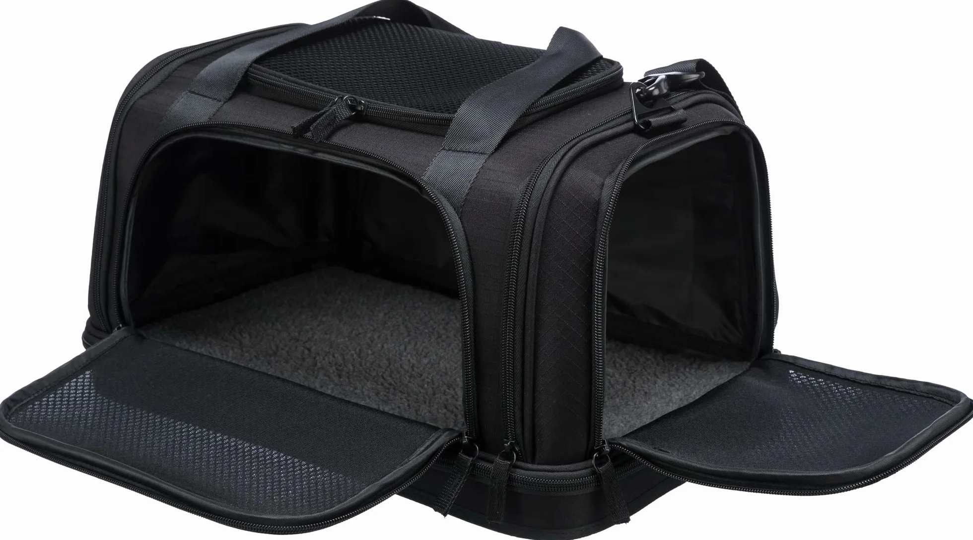 TRIXIE Airline 28904 torba podróżna, samolot, torba podróżna dla psów, 28 × 25 × 44 cm, czarna