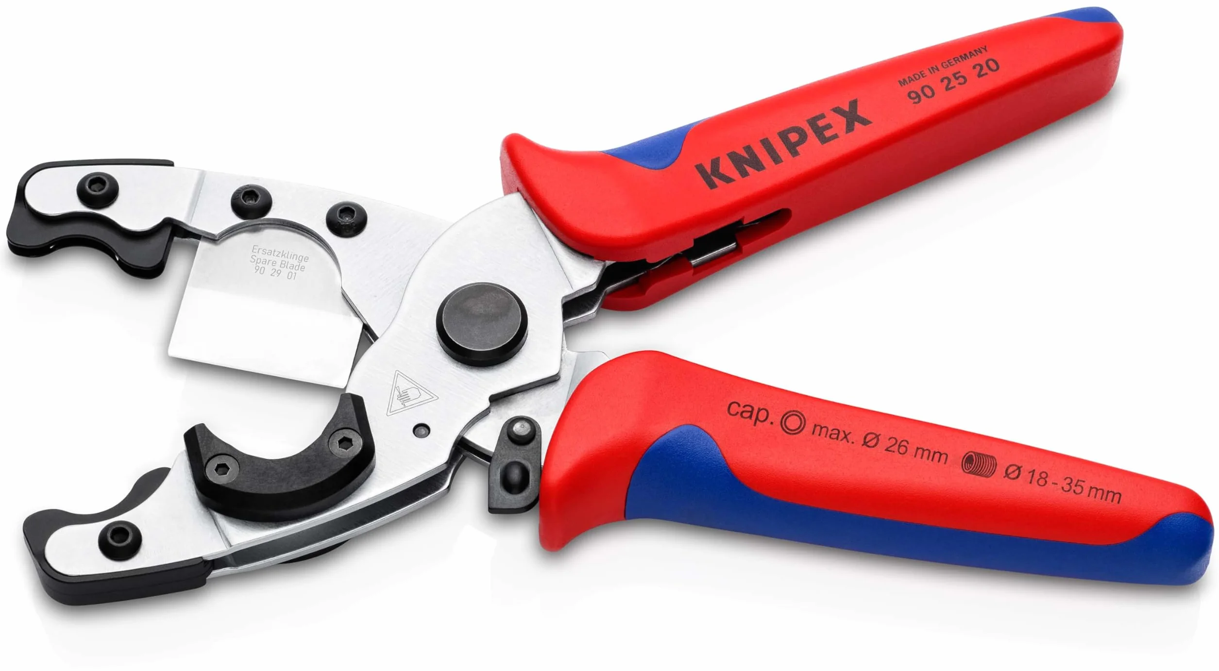 KNIPEX Obcinak do rur kompozytowych i ochronnych chromowany z osłonkami wielokomponentowymi 210 mm, 90 25 20