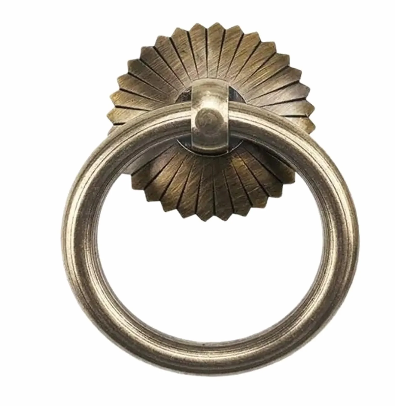 Okrągły uchwyt Pierścienie ciągnie Pierścień Kołatka Brązowe antyczne gałki do szuflad Szafa(Bronze -5CM)