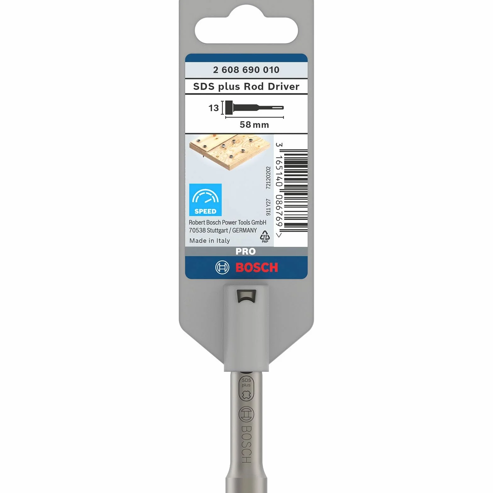 Bosch 1x PRO SDS plus Rod Driver (do Drewno z gwoździami, Ø mm, Professional Akcesoria Wiertło do młota, Młot rozbiórkowy)