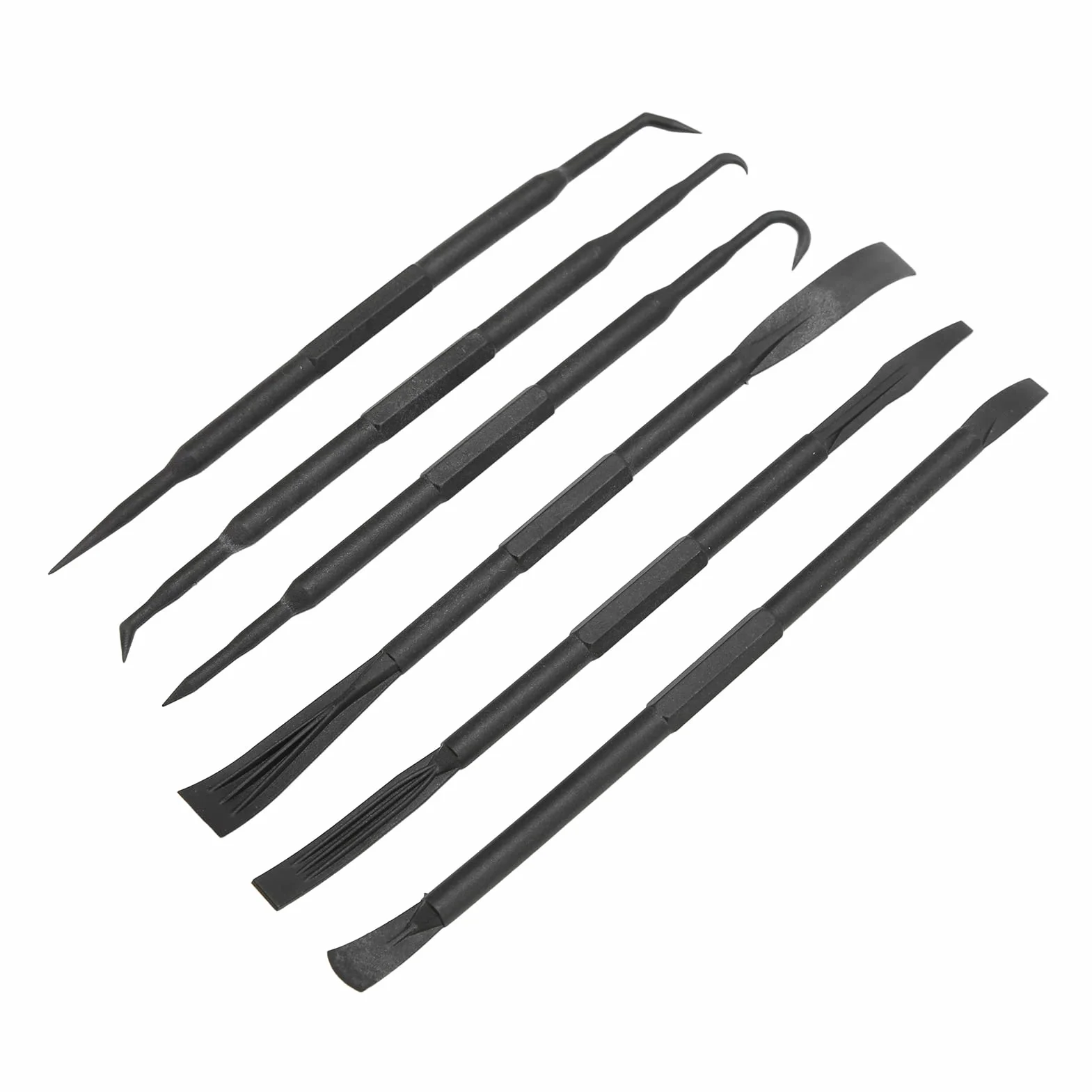 Zestaw 6 szt. Non-Marring Pick and Pry Bar ABS, Długi Wąski Uchwyt, Narzędzia do Zaczepiania Krzyżyk
