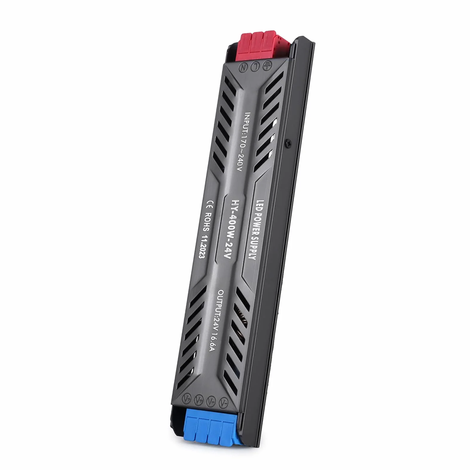 Transformator LED 24V 400W Zasilacz Sterownik LED 16.6A Zasilacz Wejście 220V AC na 24V DC Transformatora Sterownik Stałego Napięcia LED Niskonapięciowy Niskie Transformator