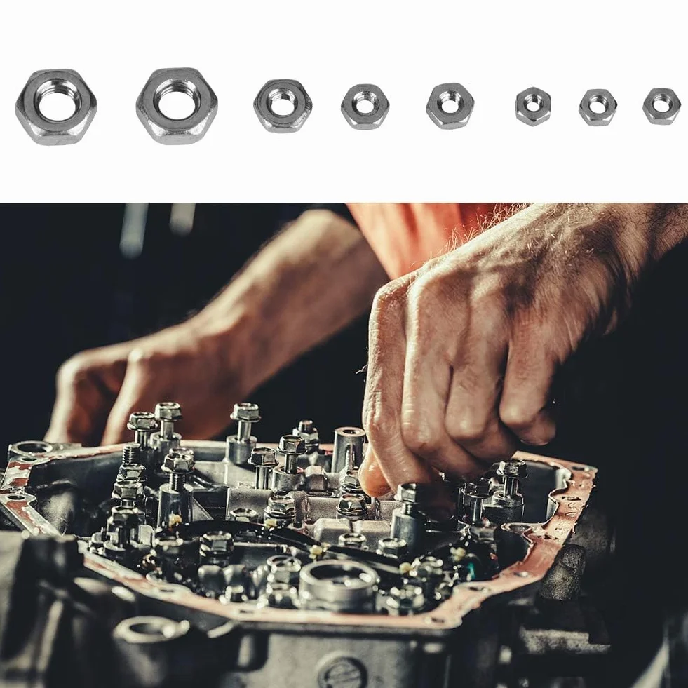 140 Sztuk M1/M1.2/M1.4/M1.6/M2/M2.5/M3 M1.4 Nakrętka, M1 Nakrętka Gwint ze Stali Nierdzewnej Sześciokątne Nakrętki Sześciokątne