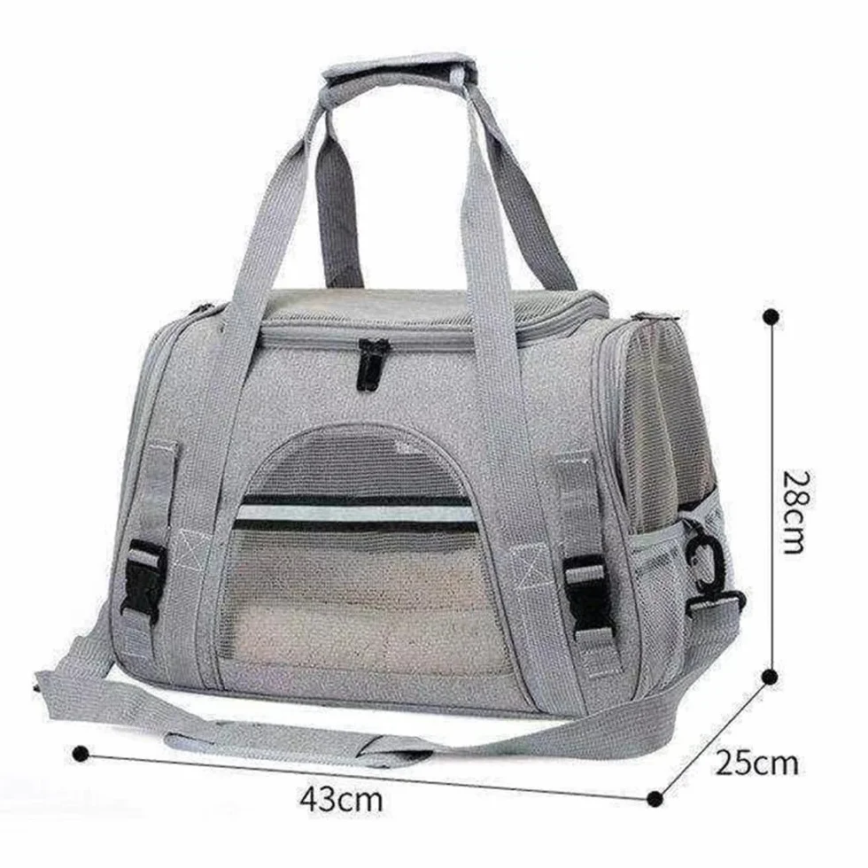Torba transportowa dla kota 43x28x25 cm przenośna oddychająca