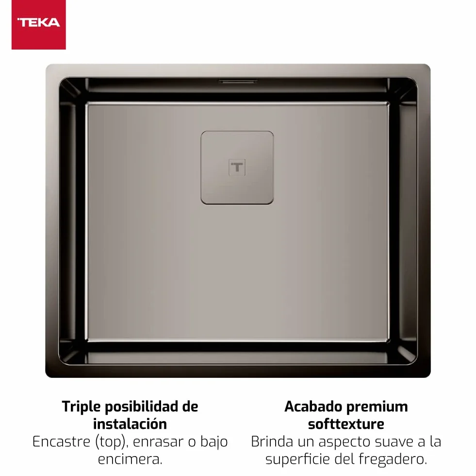 Teka FlexLinea RS15 50.40 zlewozmywak z 1 wiadrem, potrójnie zabudowy, kolor tytanowy