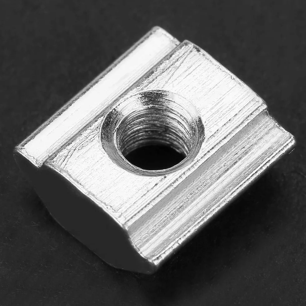 50 sztuk nakrętka z łbem młotkowym T Slot M3 * 10 * 5 kwadratowy suwak ze stali węglowej przesuwna nakrętka z rowkiem dla 20 serii profili aluminiowych