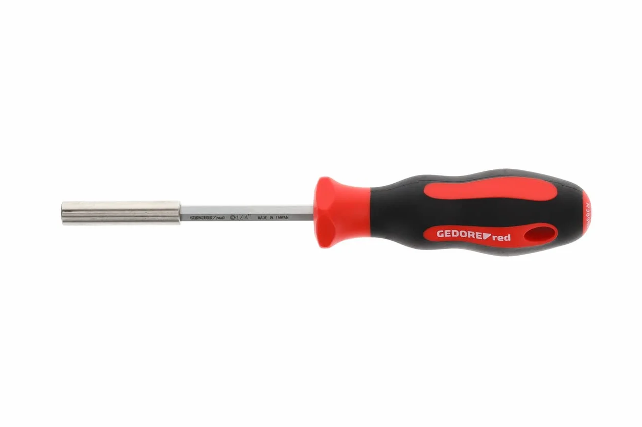 GEDORE red Wkrętak magnetyczny uchwyt do bitów 1/4" 6,3 mm 6-kątny, śrubokręt, 2-komponentowy uchwyt, 210 mm, R38950000