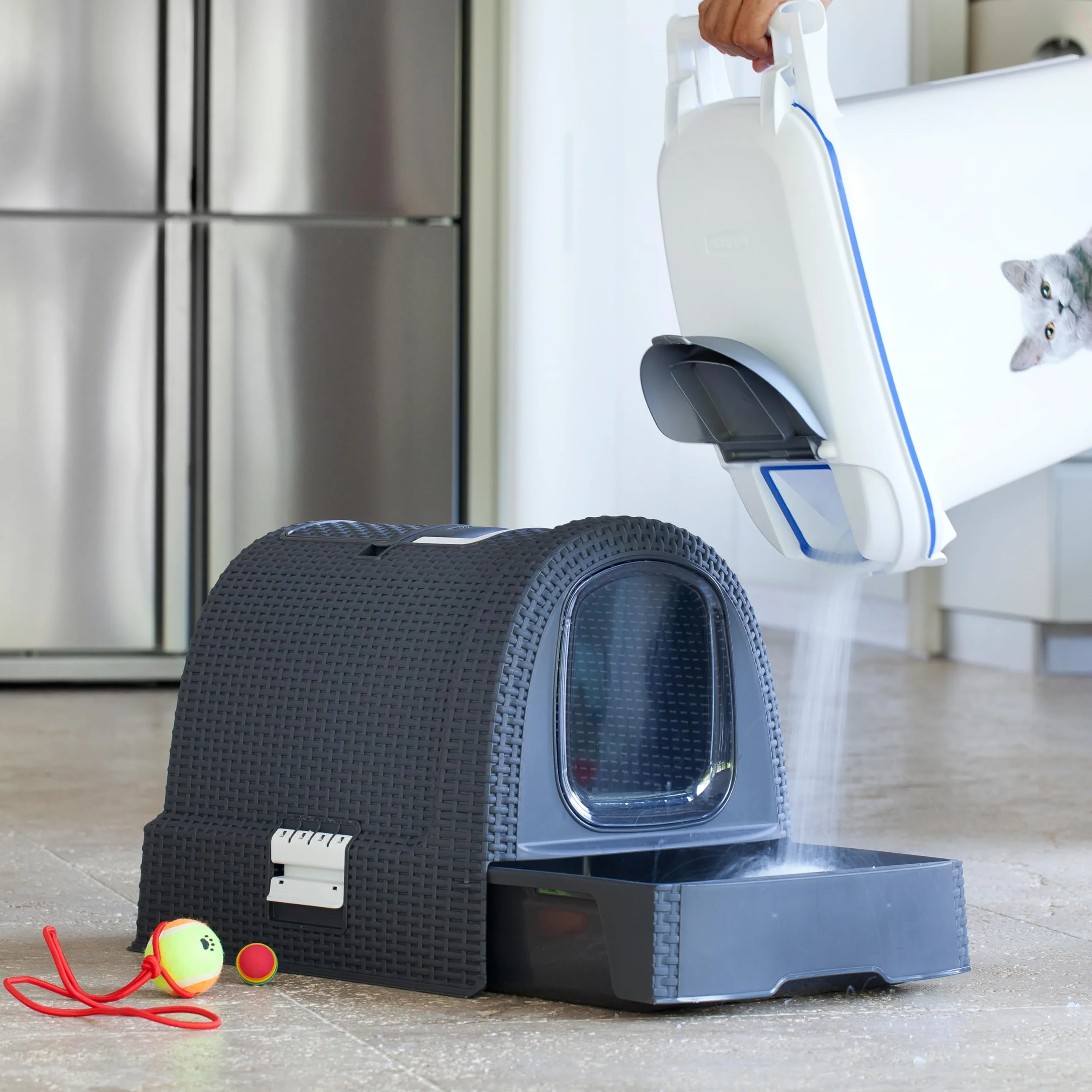 Curver Petlife Kuweta dla Kota, Czarny, 50,3 x 40,7 x 37,3 cm