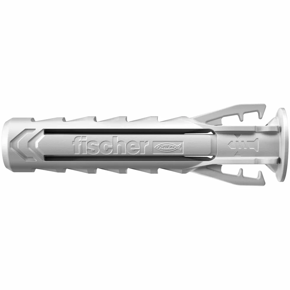 fischer Kołek rozporowy SX Plus 6 x 30, poręczna okrągła puszka z 200 kołkami nylonowymi, kołki do optymalnego mocowania w betonie, cegle perforowanej, betonie komórkowym, cegle pełnej i wielu innych