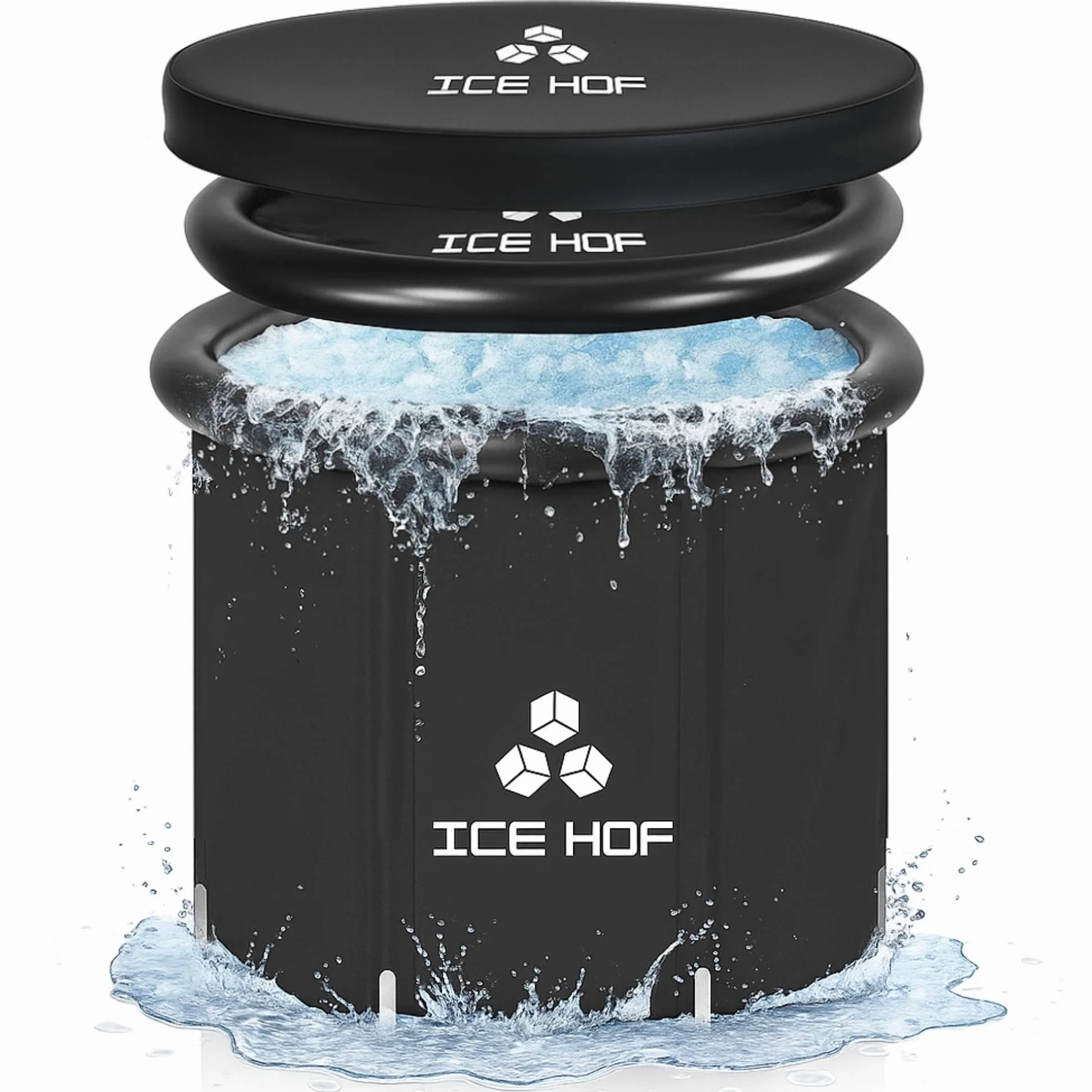 Ice Hof® Ice Bath Tub | New Improved Extra Large Ø80x80 cm Cold Plunge Barrel | Portable Ice Bath for Recovery, Wellness and Cryotherapy – Outdoor Eisbaden Tonne Style
