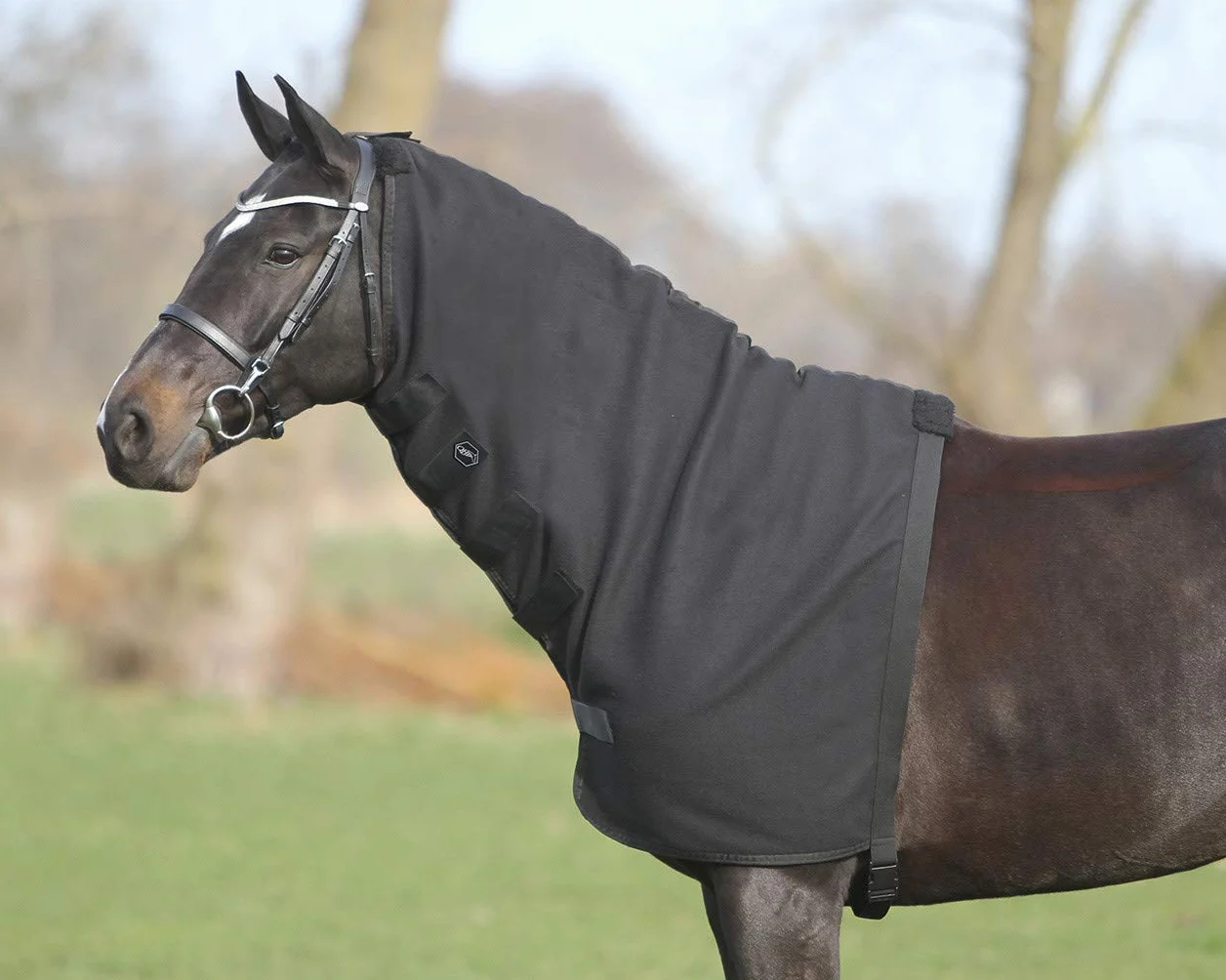 Qhp Kaptur do derki Fleece czarny M