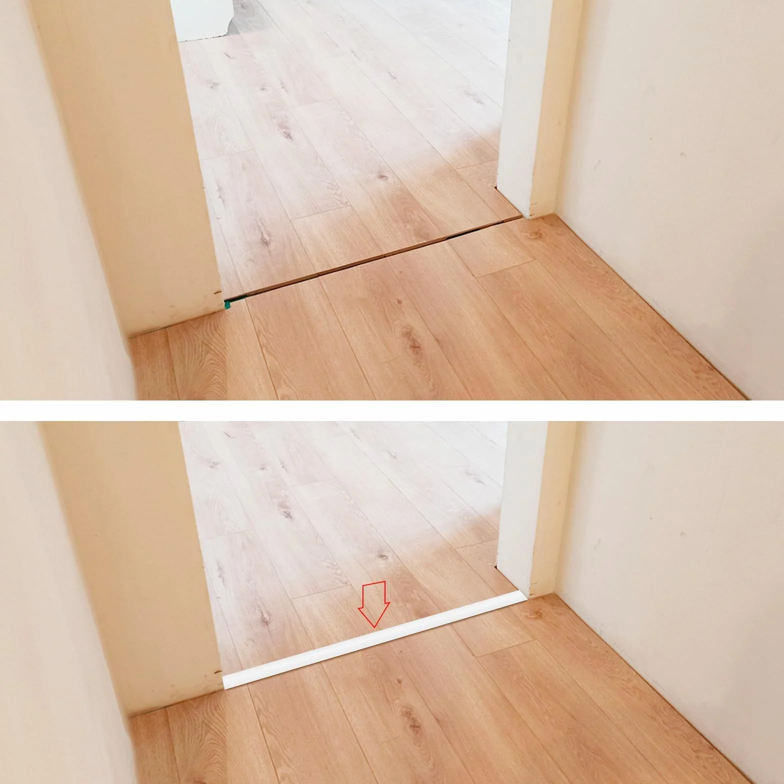 Profil przejściowy samoprzylepny 400 cm x 4 cm biały winylowy listwa do płytek laminatu
