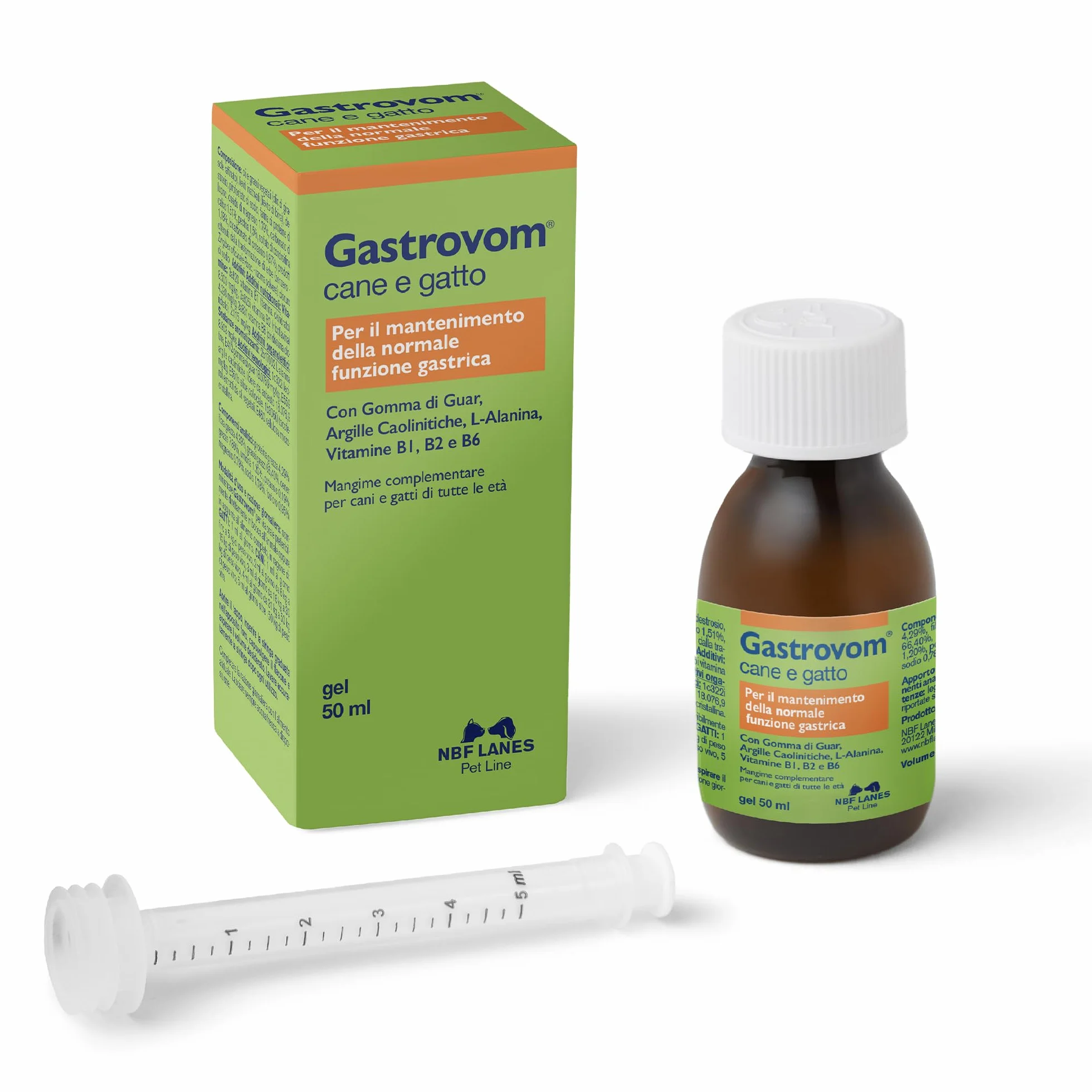 NBF Lanes | Gastrovom dla psów i kotów, żel smakowy 50 ml, dla utrzymania prawidłowych funkcji żołądka
