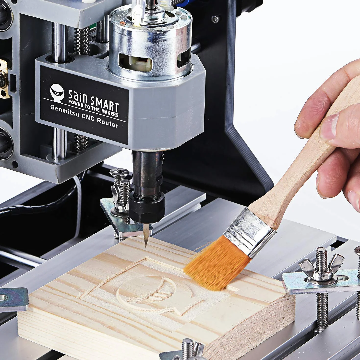 SainSmart Genmitsu CNC 3018-PRO Zestaw do frezowania/grawerowania, sterowany GRBL, 3 osie do obróbki akrylu, PCW, drewna, miękkiego aluminium, obszar roboczy 300 mm x 180 mm x 45 mm