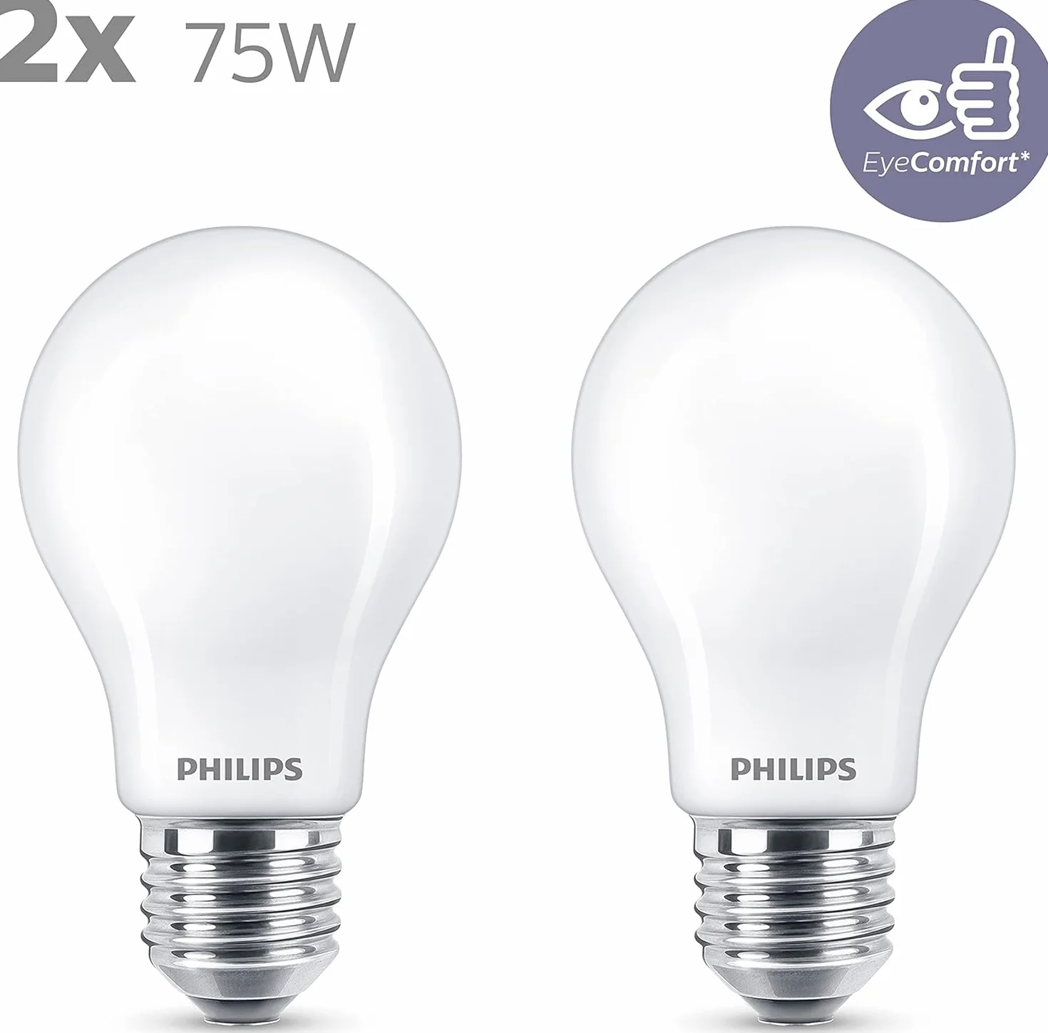 Philips LED Żarówka 8,5–75 W E27 Ciepła biel