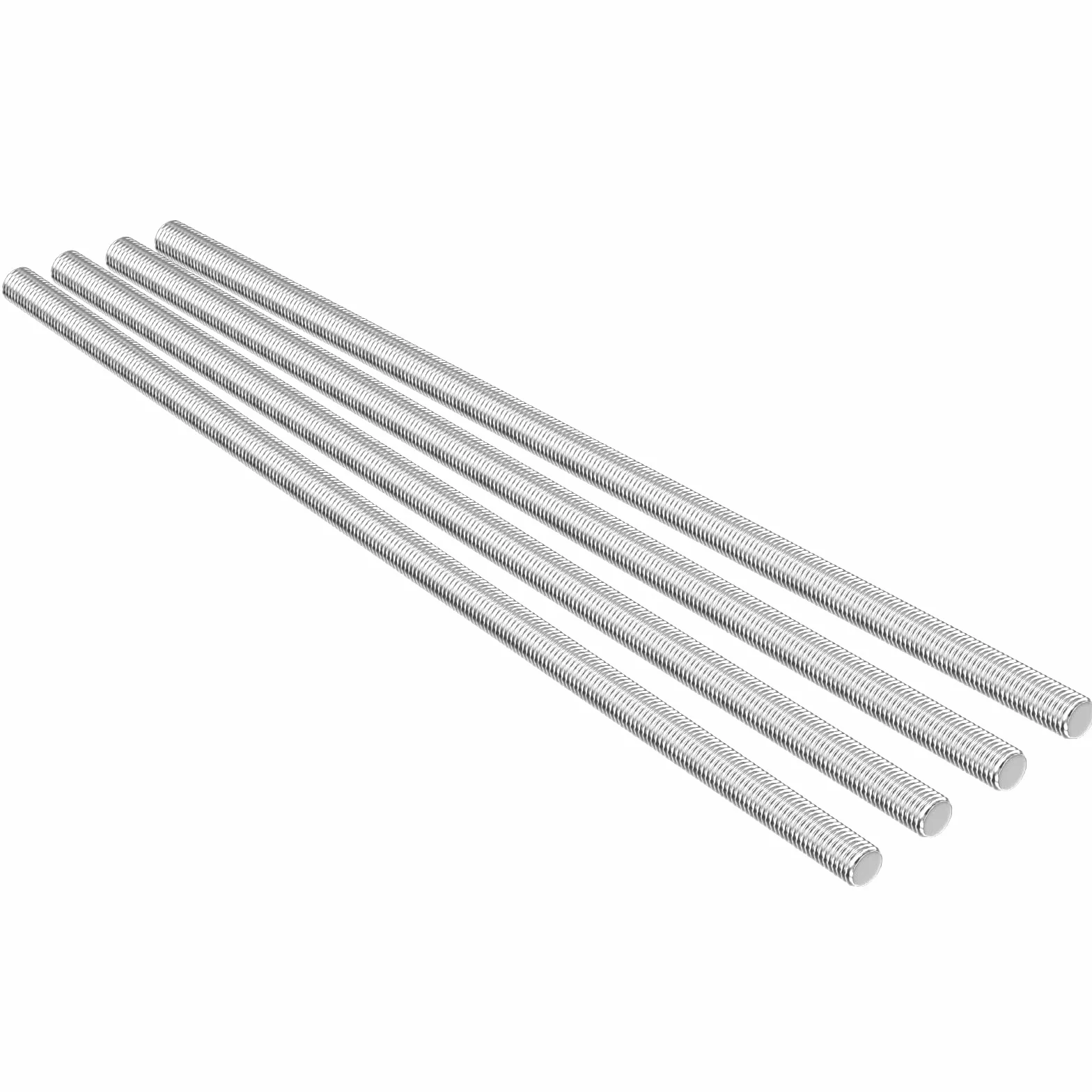 4 sztuki w pełni gwintowany pręt M5 × 100 mm 304 stal nierdzewna, DIN 975