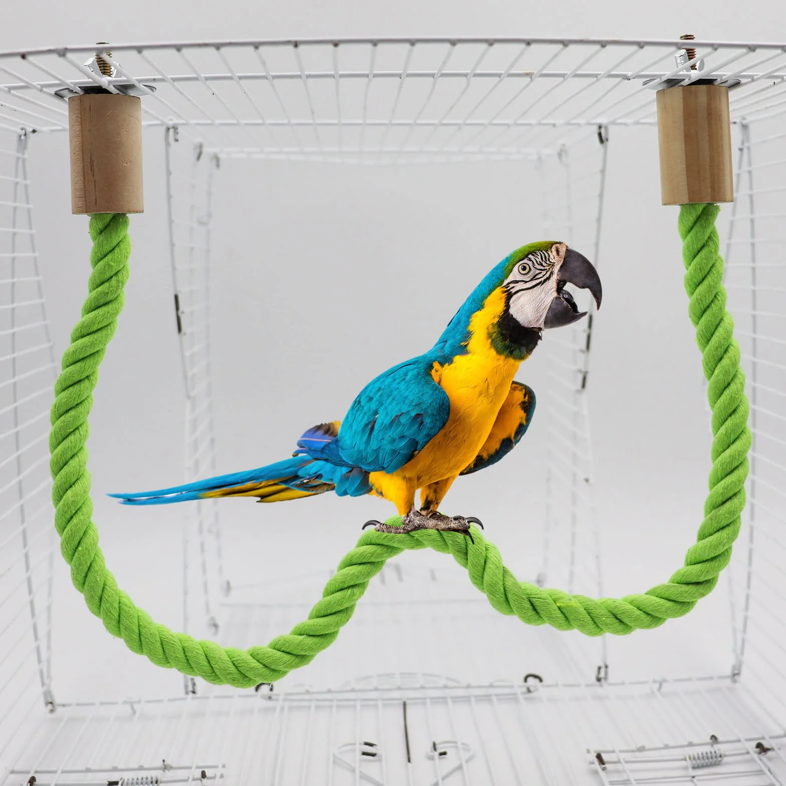 Dnoifne Huśtawka dla ptaków, klatka dla ptaków, akcesoria do stojaka, stojak na klatkę dla ptaków, stojące okonie wspinaczkowe dla papugi, papugi, budgies, gołąbków (S 60 cm)