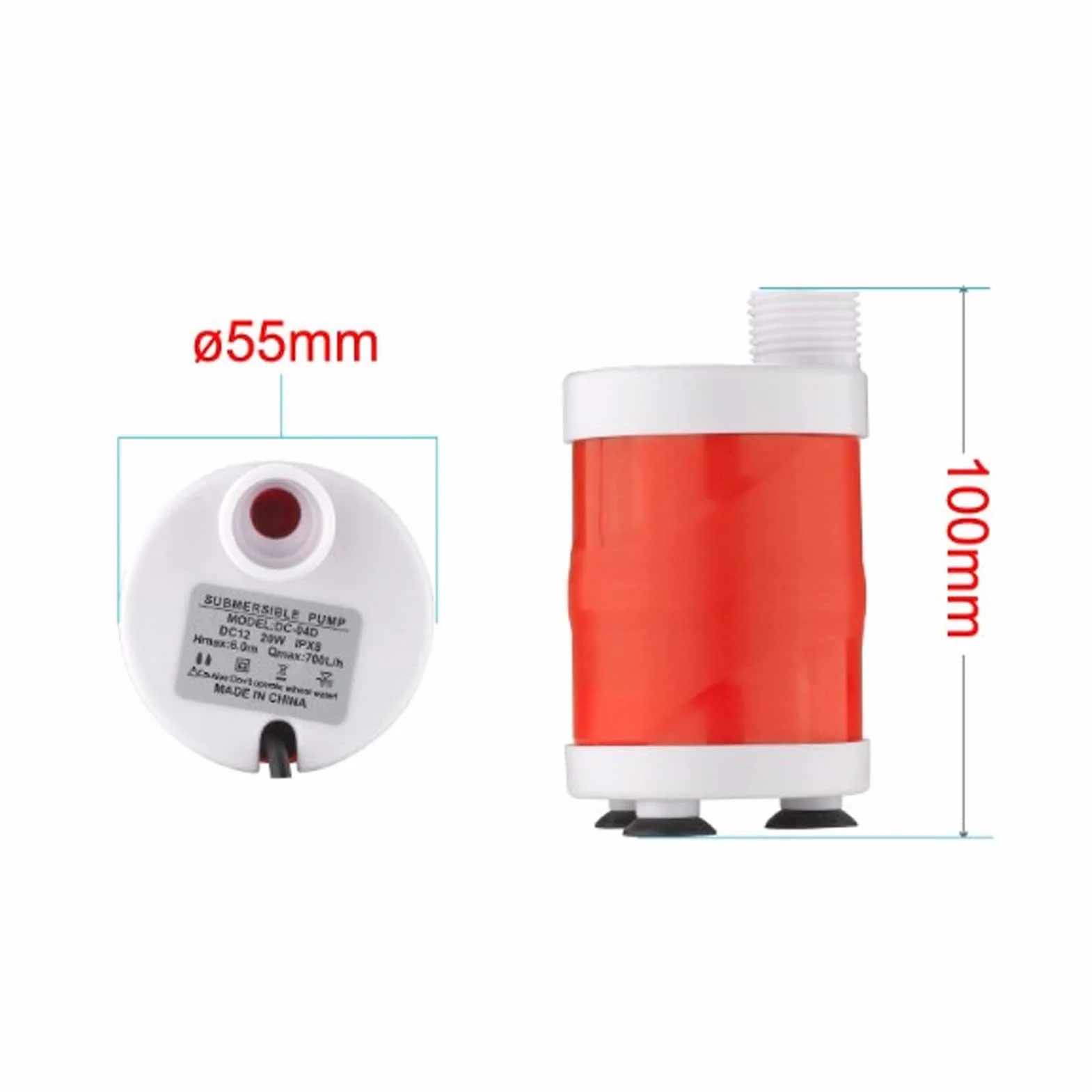 12V 20W 700L/H DC Bezszczotkowa Pompa Zanurzeniowa, Inteligentna Pompa Wysokiego Podnoszenia o Niskim Poziomie HałAsu, do Akwarium, Zaopatrzenia W Wodę, Kempingu na ZewnąTrz