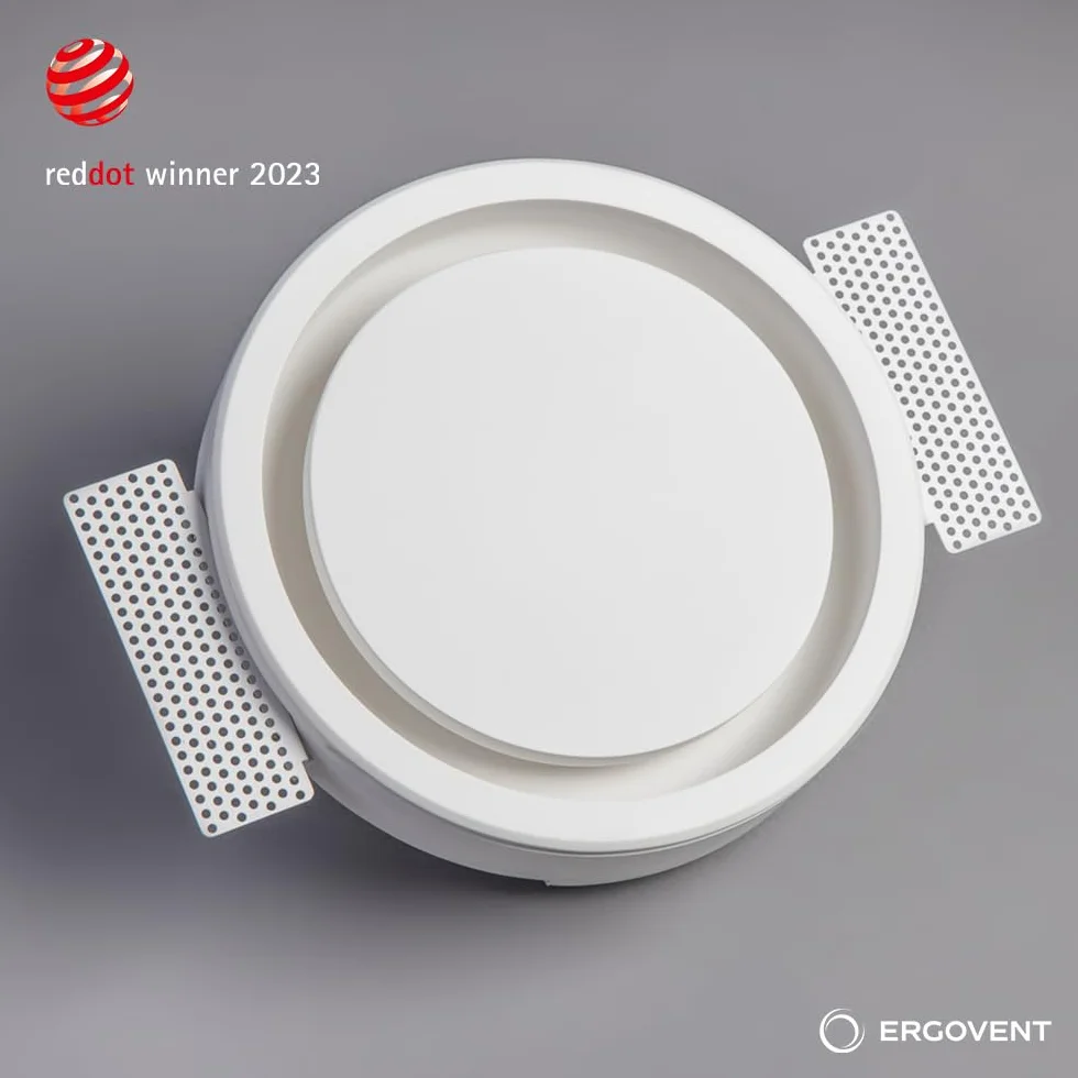 Okrągły dyfuzor sufitowy gipsowy 125 mm osłona wentylacyjna