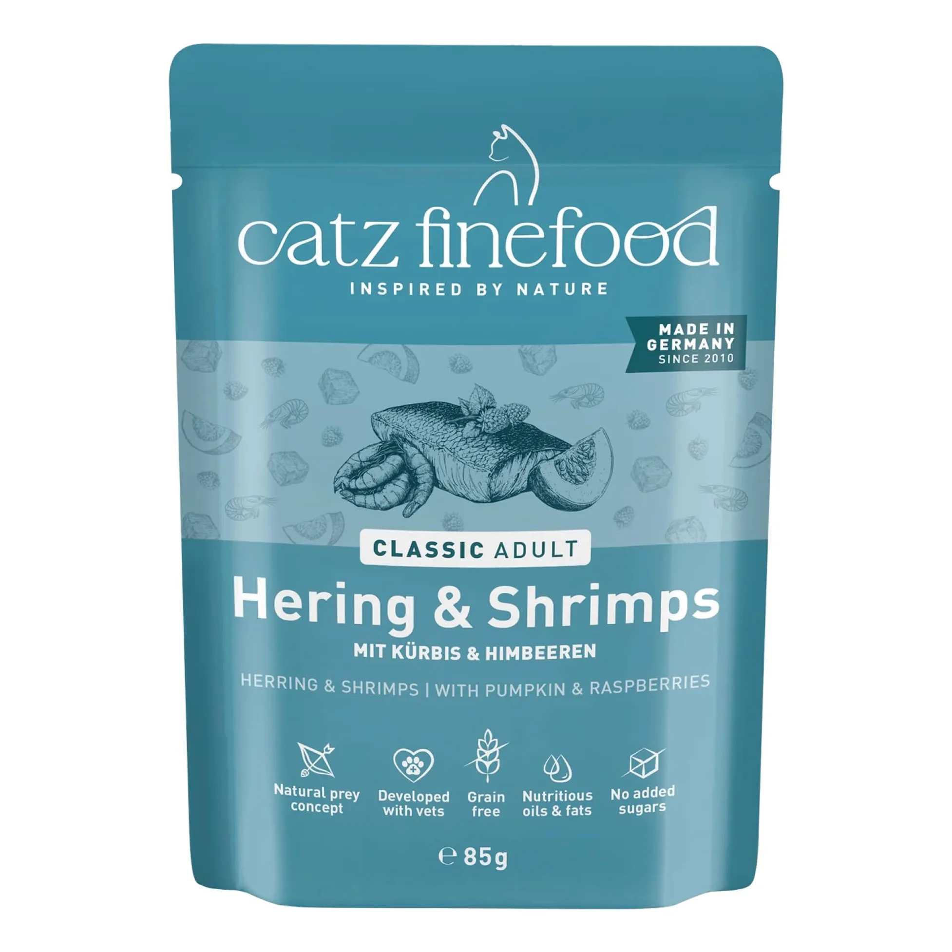catz finefood N° 13 Śledź i krewetki karma dla kotów na mokro, 16 x 85 g