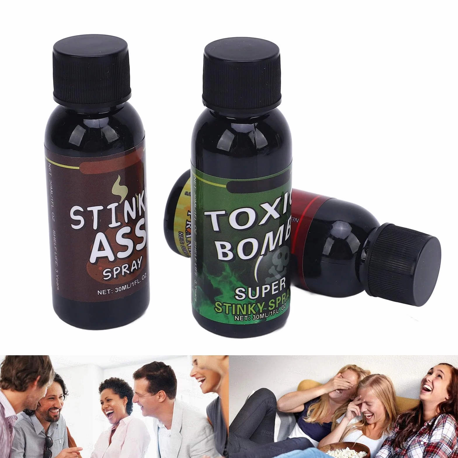 TARSHYRY Wyjątkowo mocny spray dla zwierząt, zabawny śmierdzący farsz, idealny prezent 3 szt. 30 ml na imprezy i imprezy, bomba rozrywkowa o unikalnym zapachu