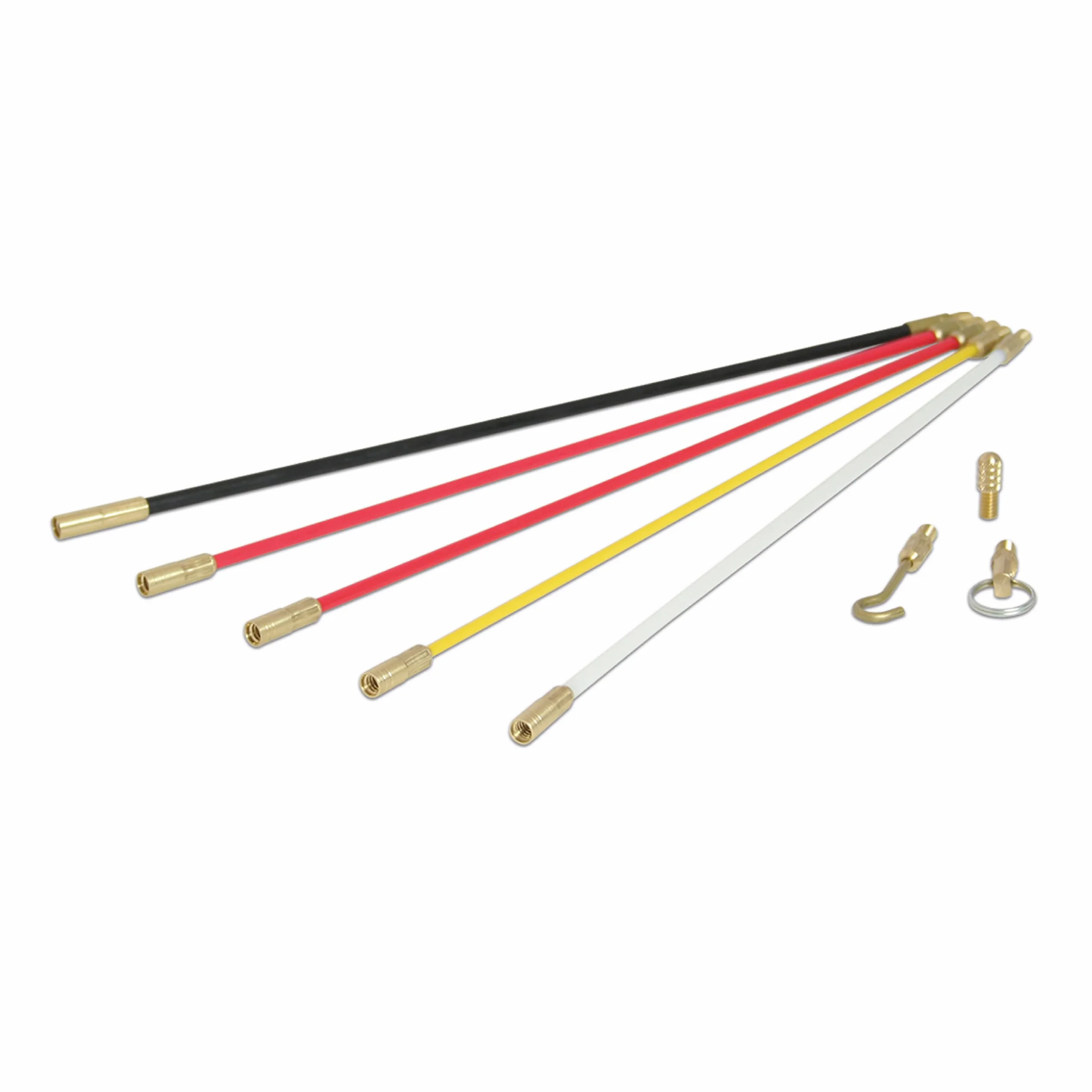 Zestaw narzędzi Super Rod CRTB zawiera zestaw instalacyjny kabli 1,3 m 1,3 m z 3 końcówkami do obsługi kabli