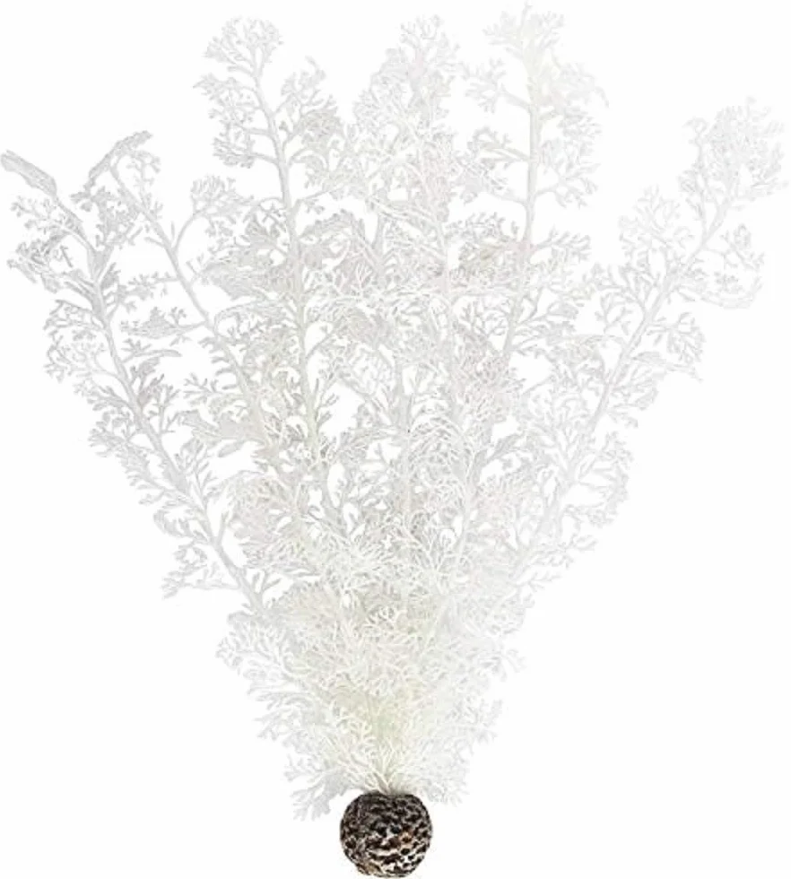 biOrb 46074 Koral rogowy XL biały – duża dekoracja akwarium, naturalny sztuczny koral z tworzywa sztucznego do dekoracji akwarium, łatwy do czyszczenia, nadaje się do wody słodkiej i morskiej